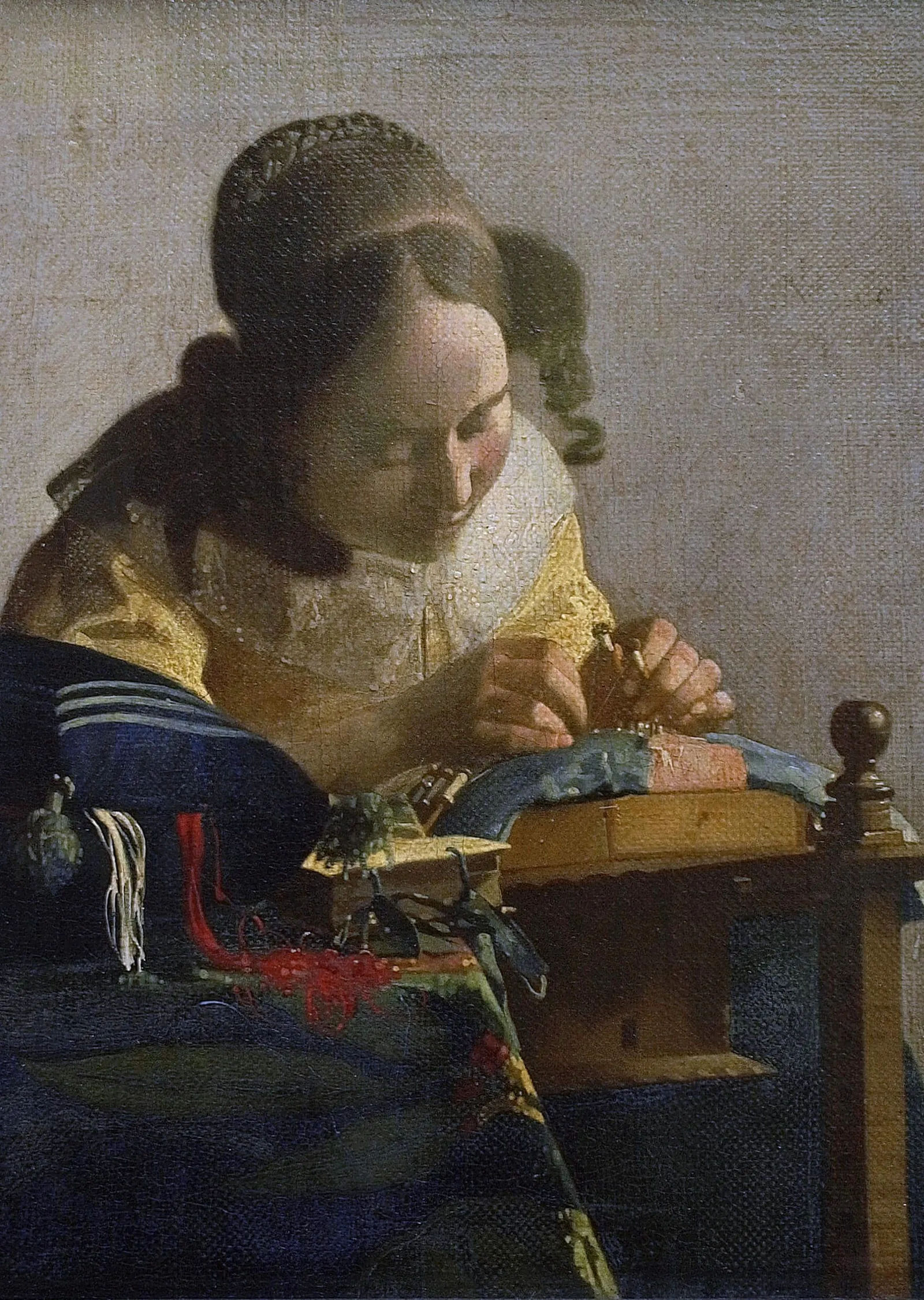 Dantel Ören Kadın - Vermeer metal tablo