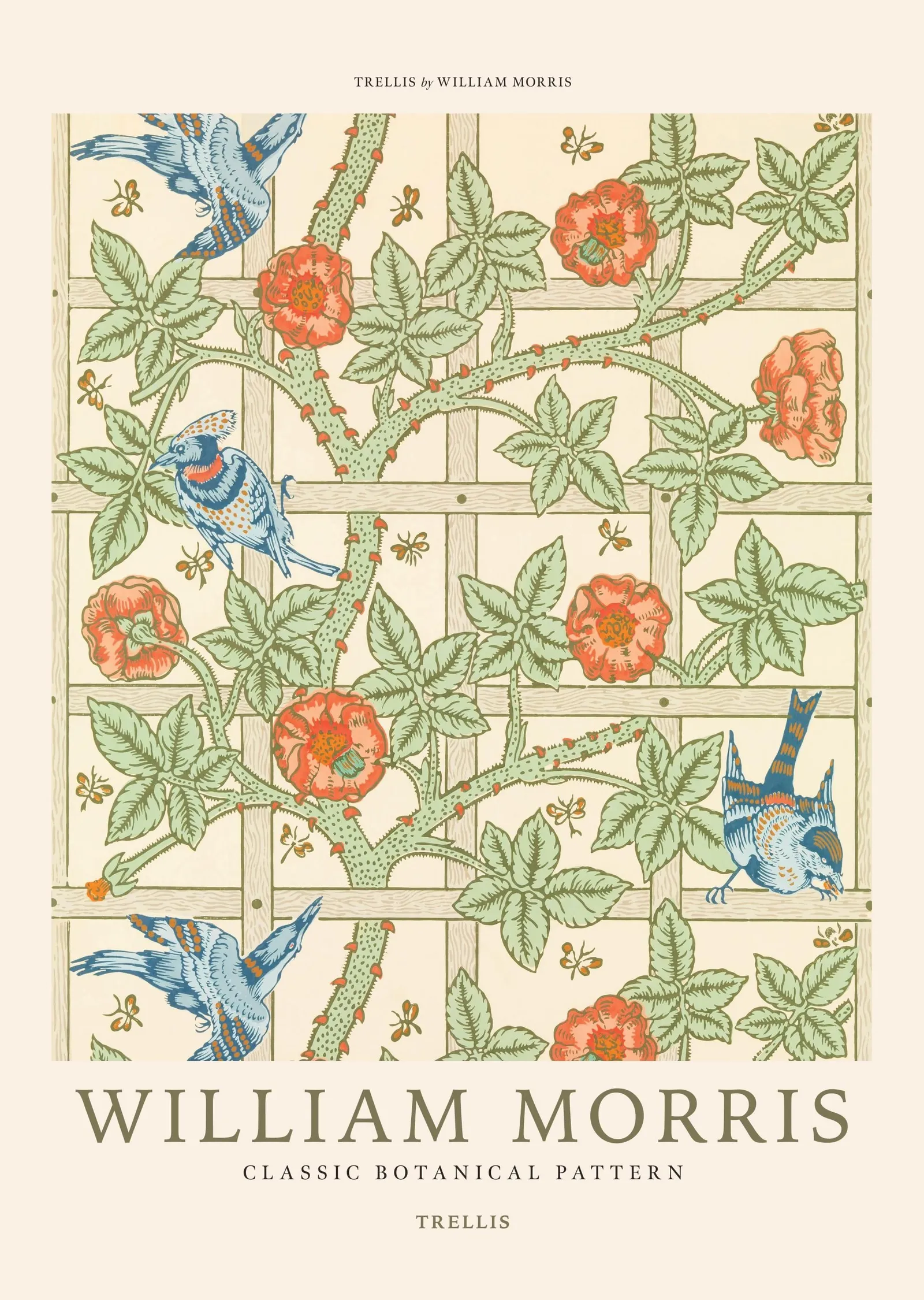 Sarmaşık Deseni - William Morris metal tablo