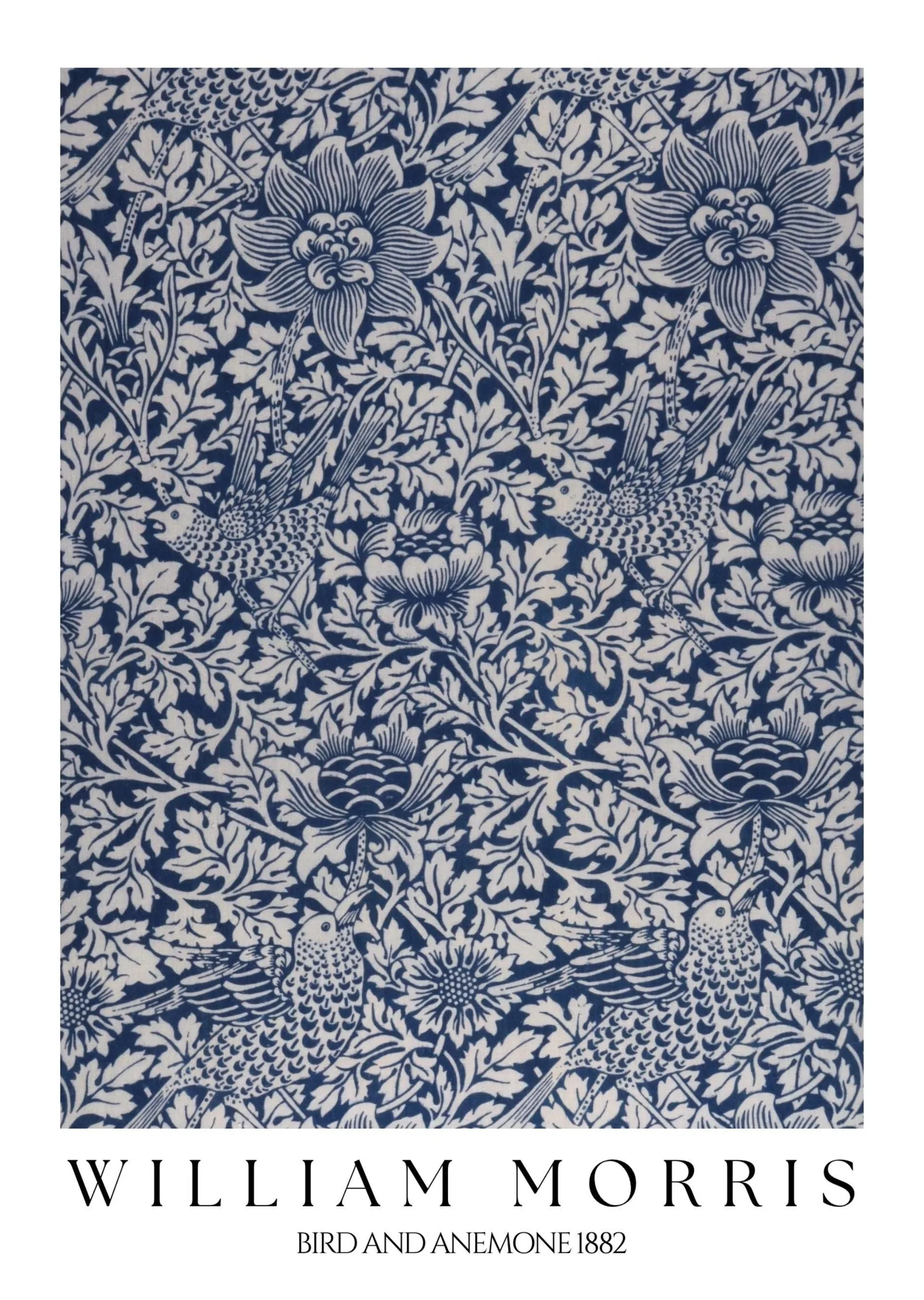 Kuş ve Anemon 1882 metal tablo