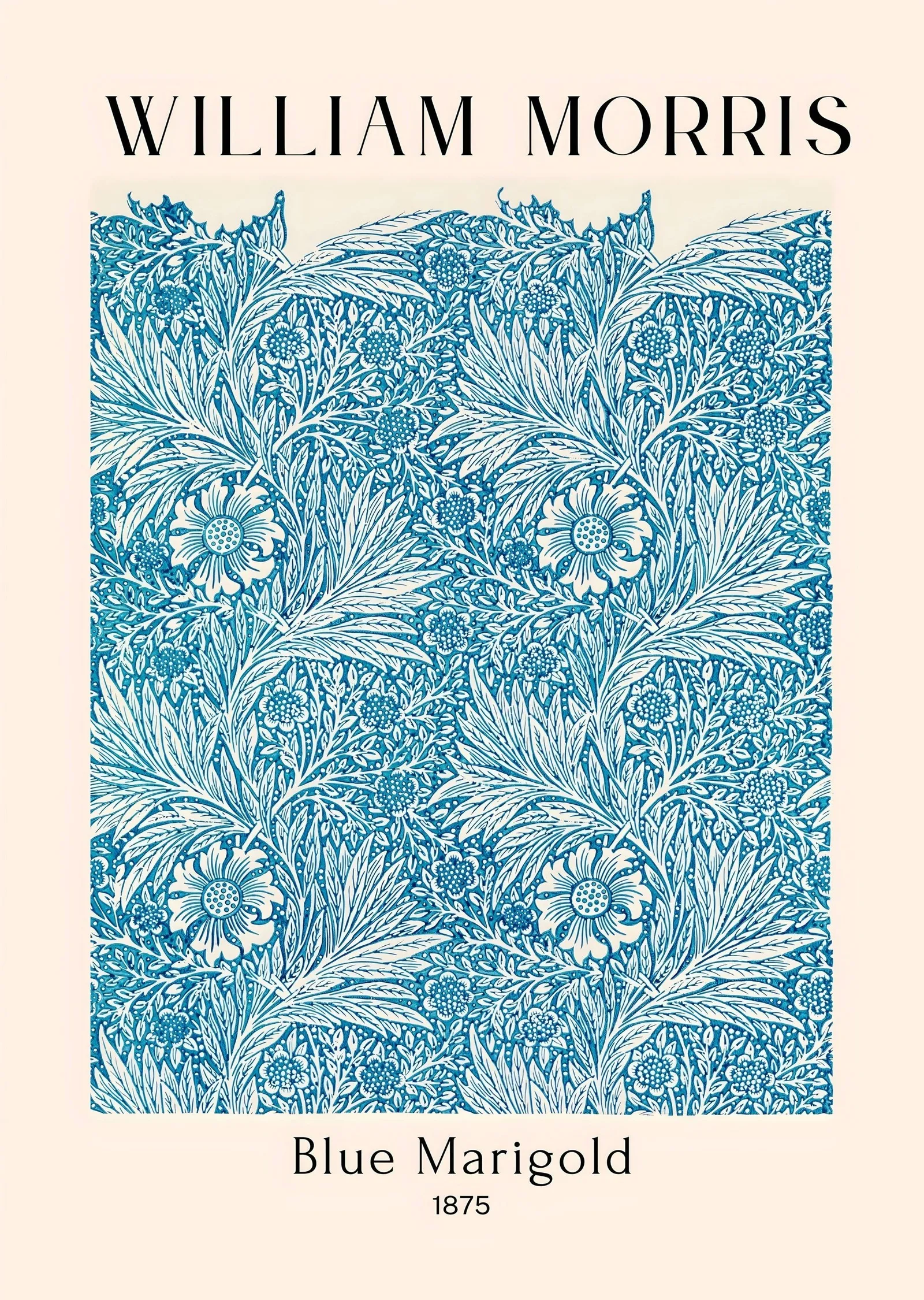 Mavi Marigold metal tablo