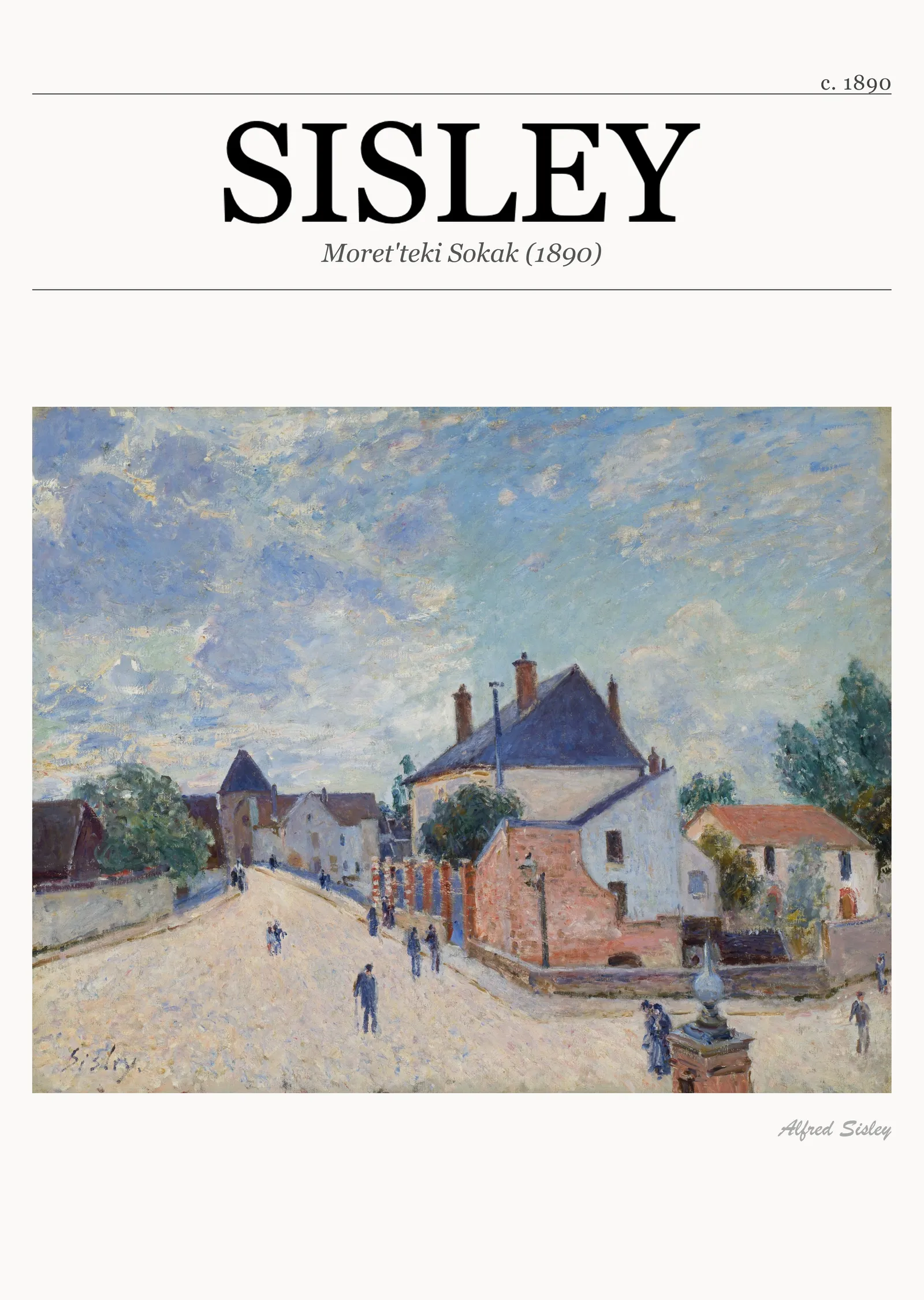 Moret'teki Sokak (1890) metal tablo