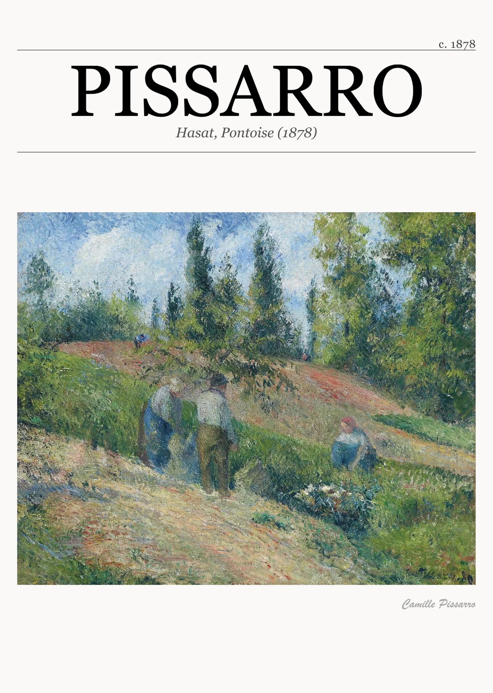 Hasat, Pontoise (1878) metal tablo