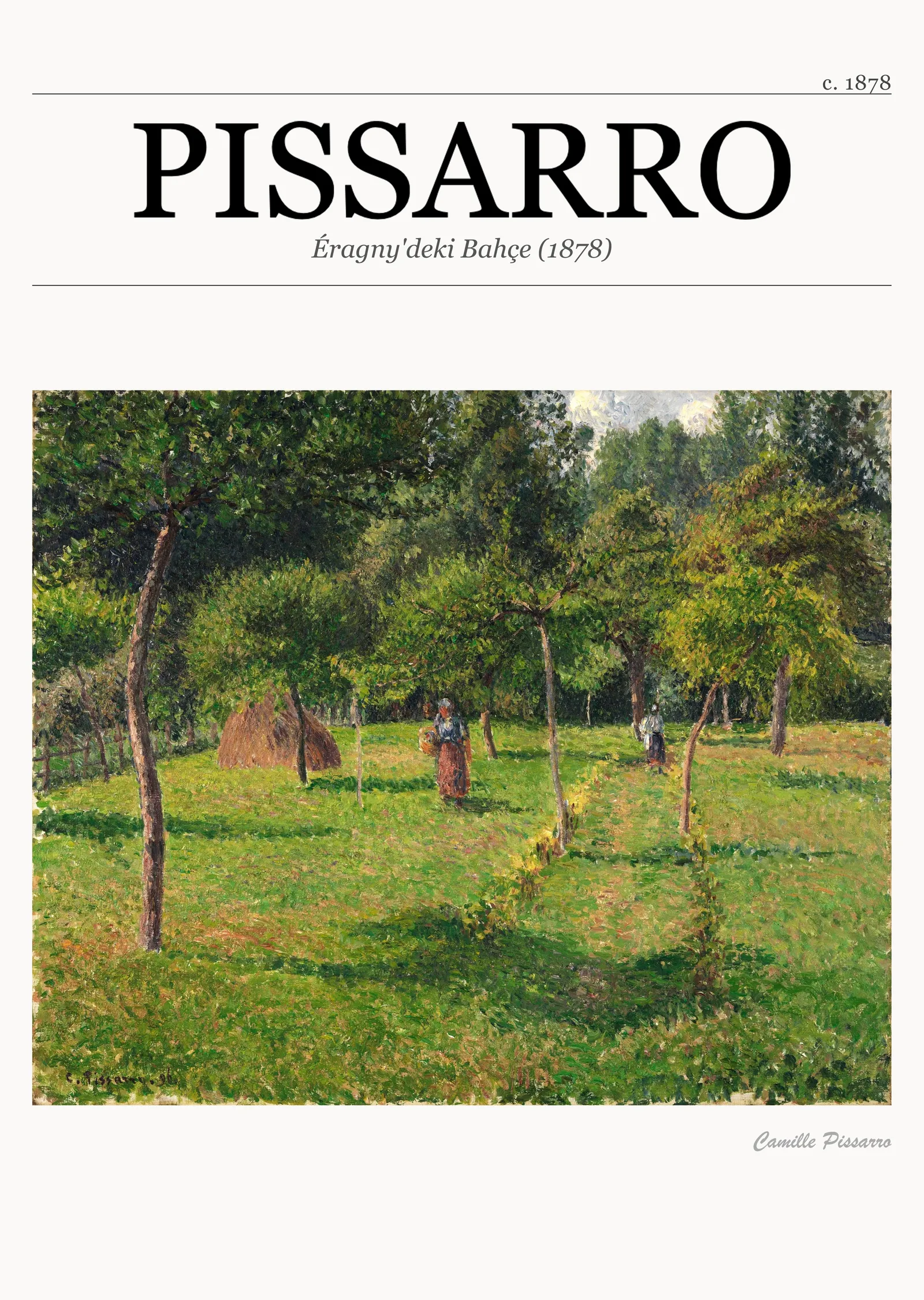 Éragny'de Bahçe (1878) metal tablo