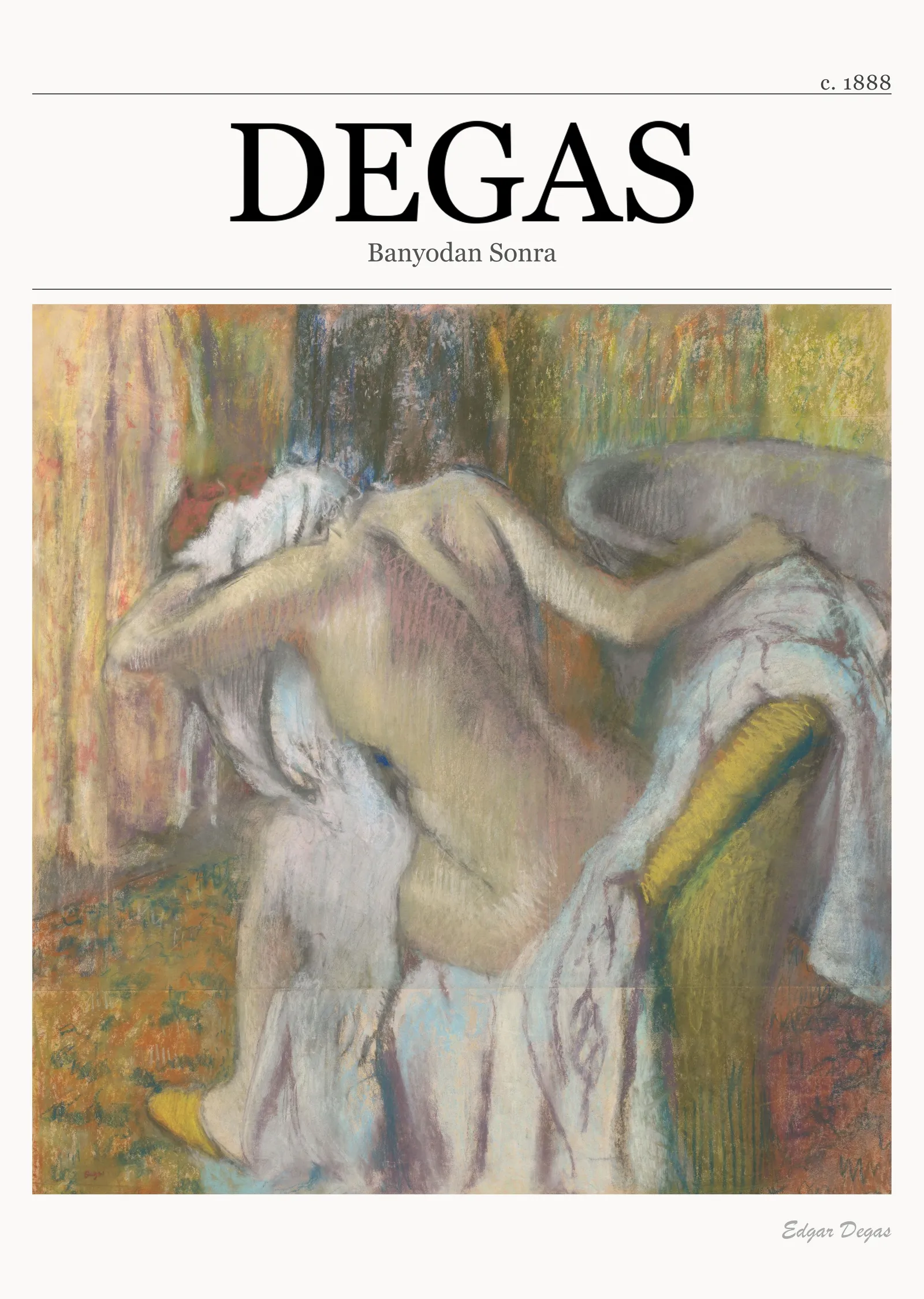 Banyodan Sonra - Degas metal tablo