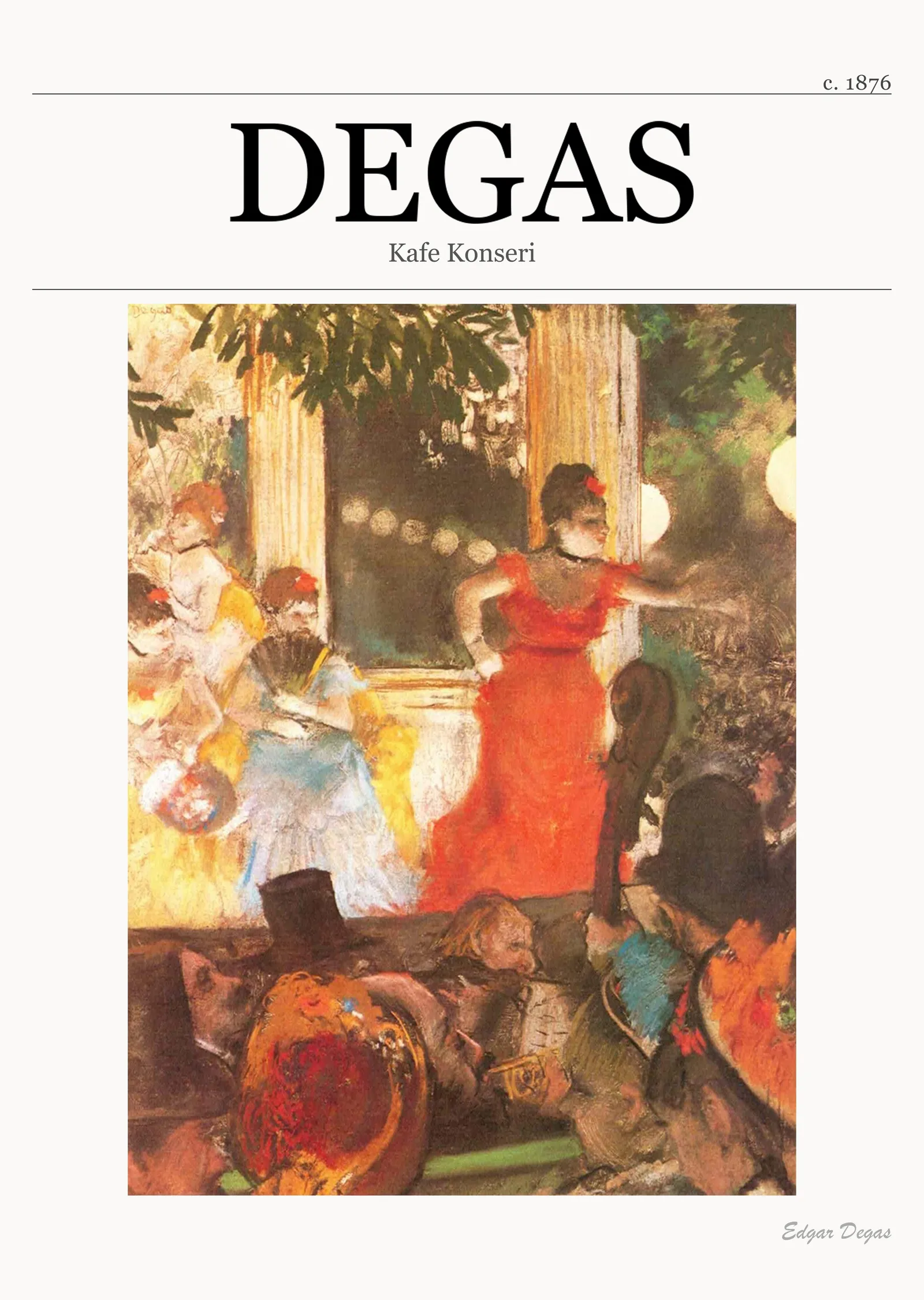 Edgar Degas - Kafe Konseri metal tablo