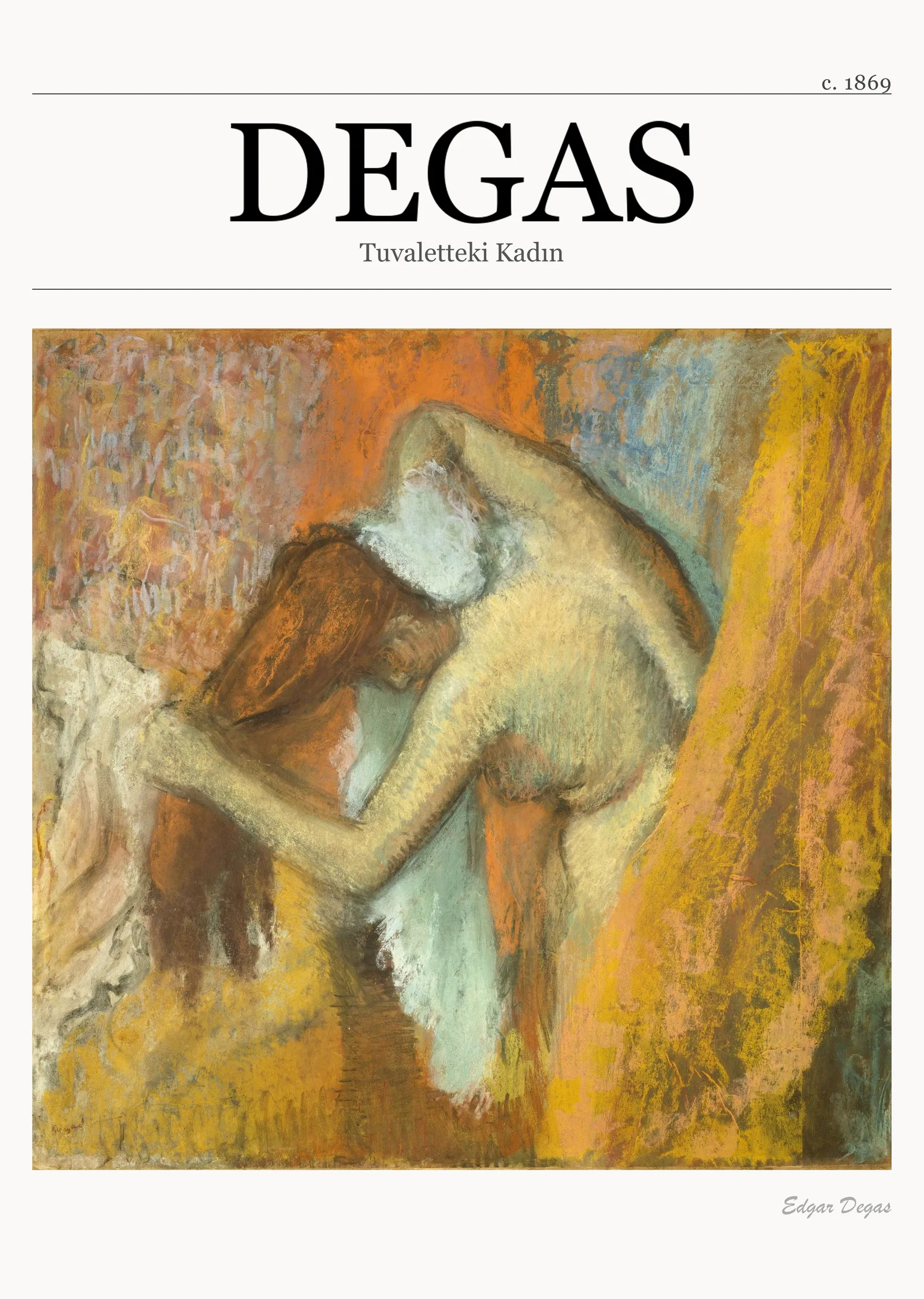 Tuvaletteki Kadın - Degas metal tablo