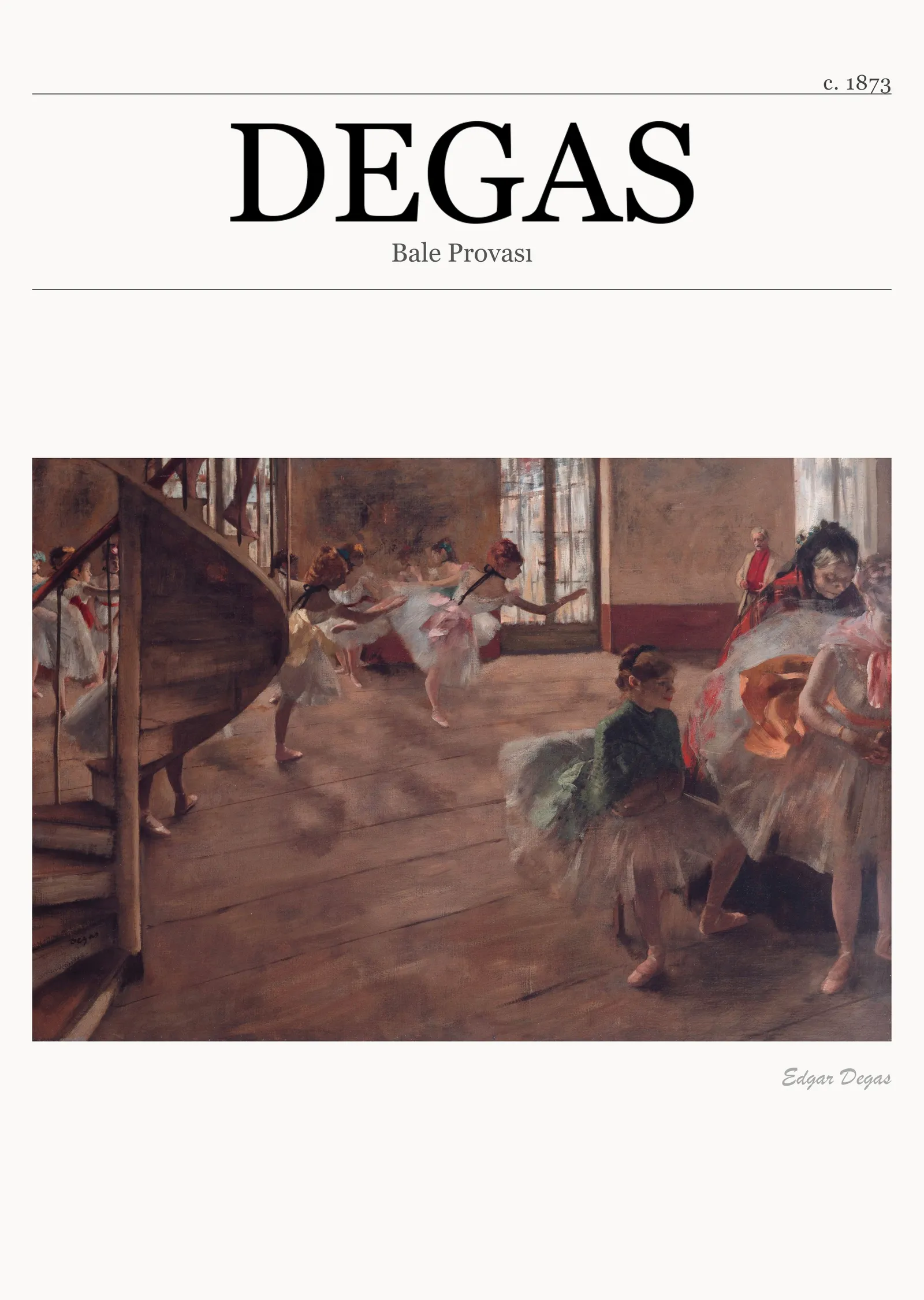 Bale Provası - Degas metal tablo