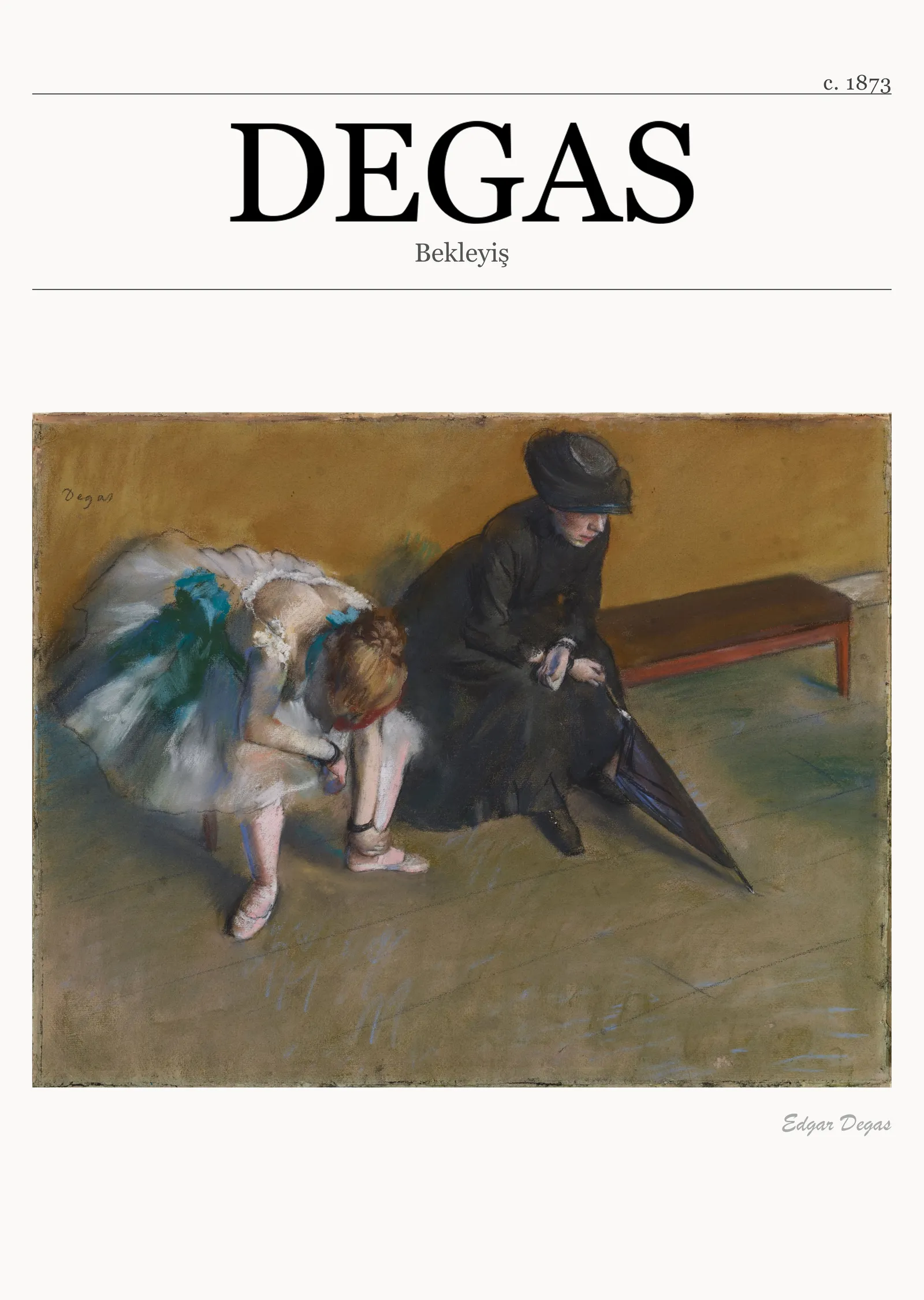Bekleyiş - Degas metal tablo