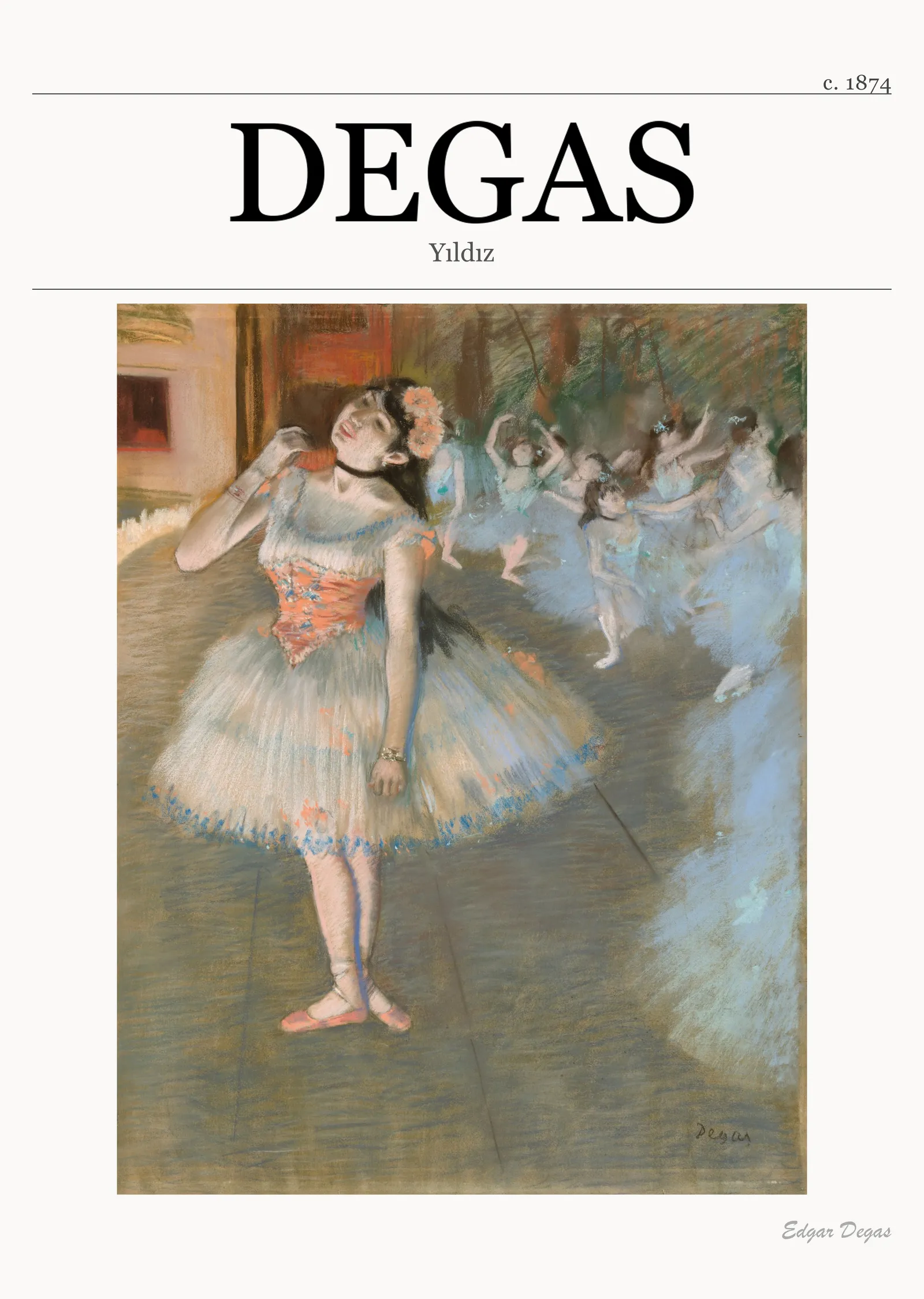 Yıldız - Degas metal tablo