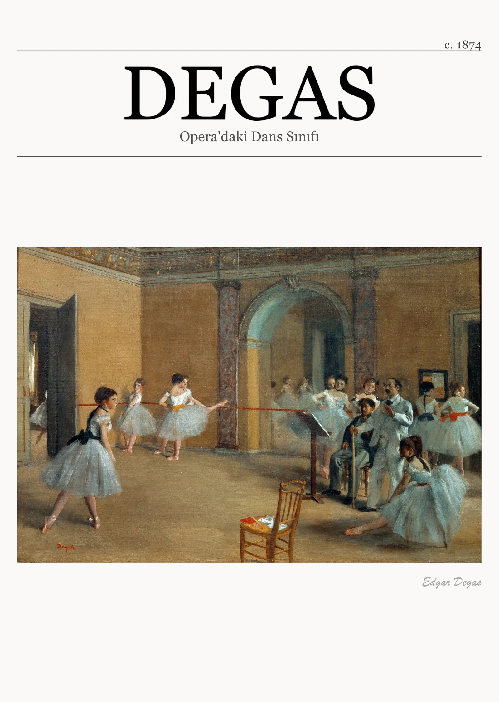 Opera'daki Dans Sınıfı - Degas metal tablo