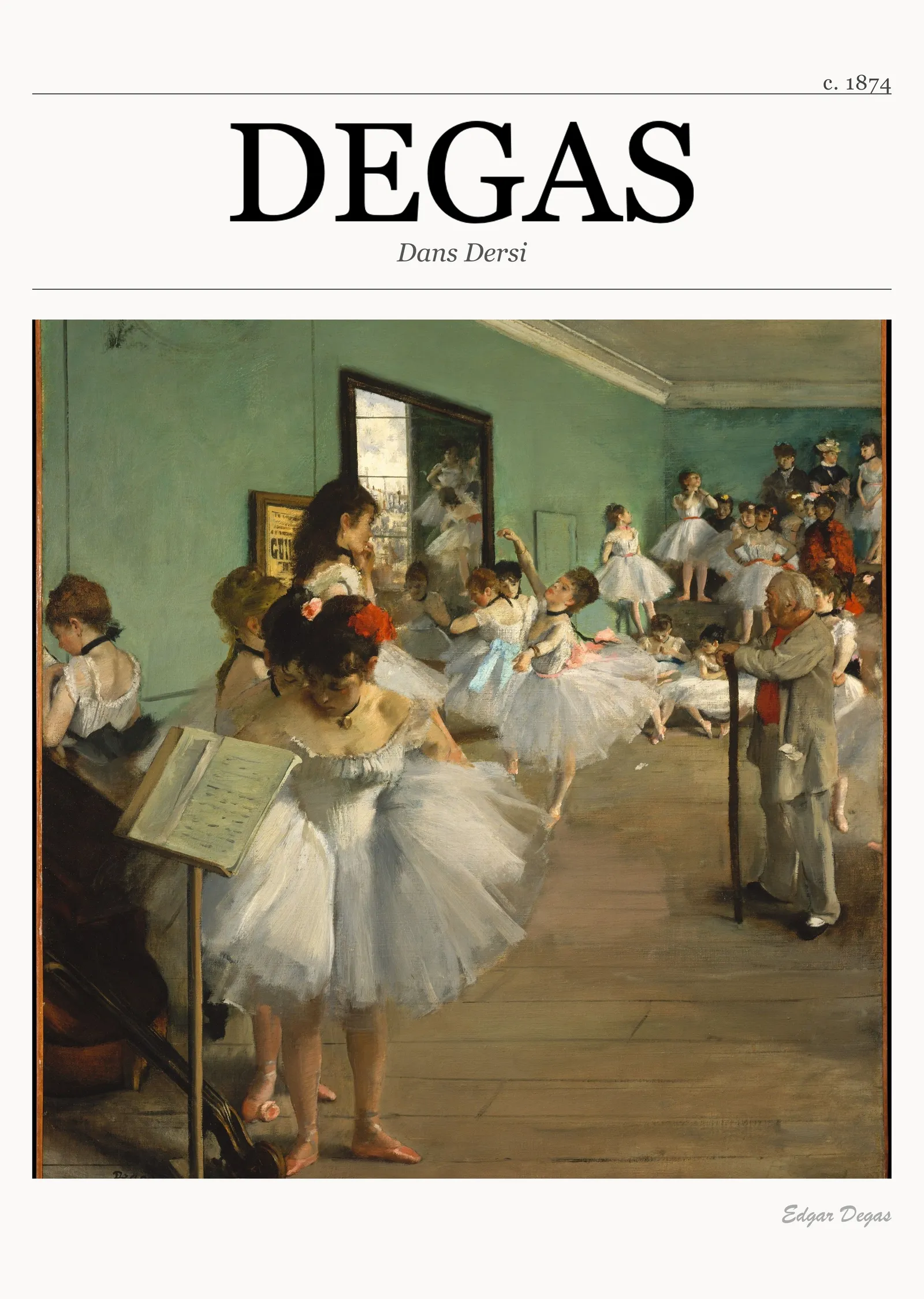 Dans Dersi - Edgar Degas metal tablo