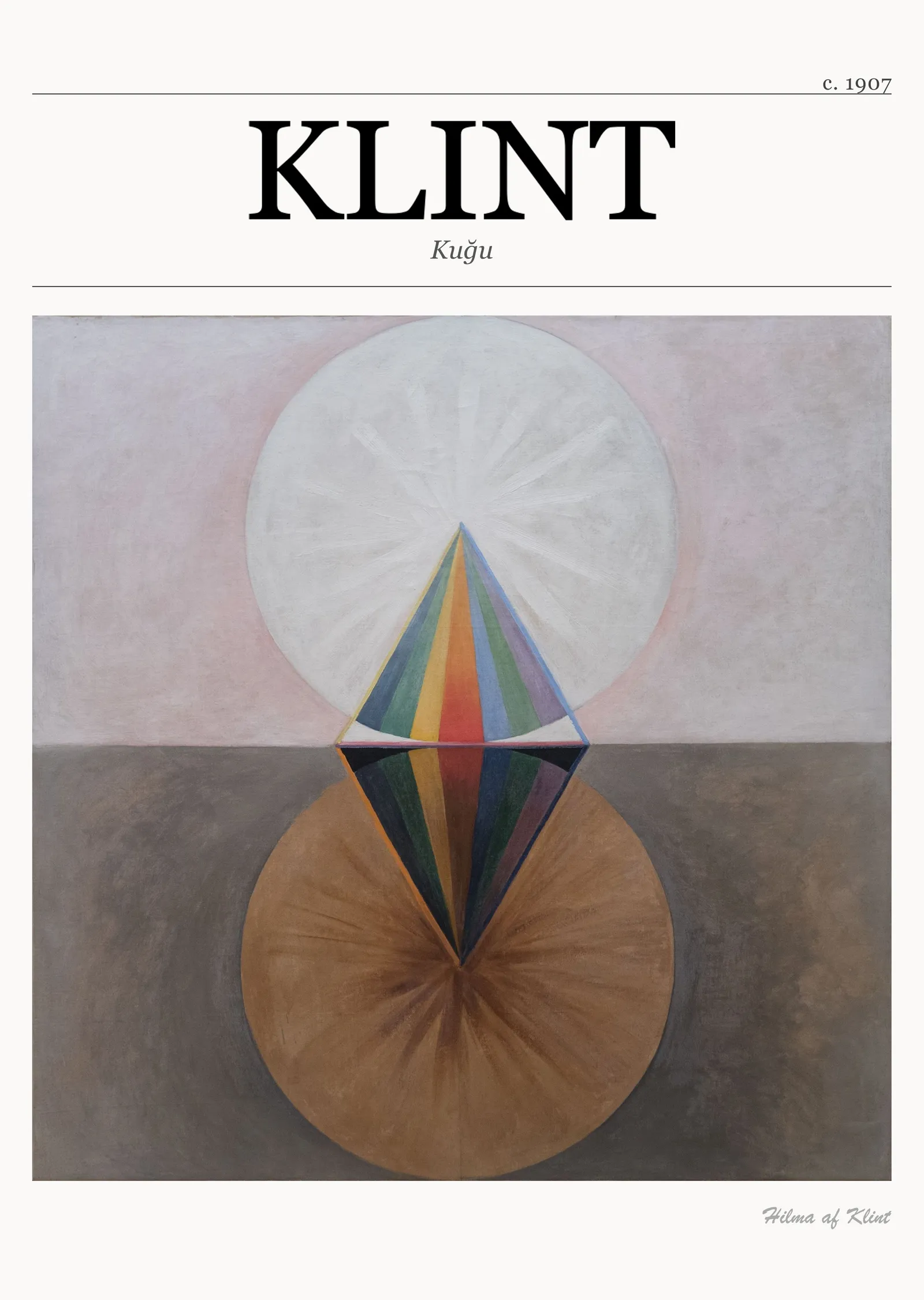 Hilma af Klint - Kuğu metal tablo