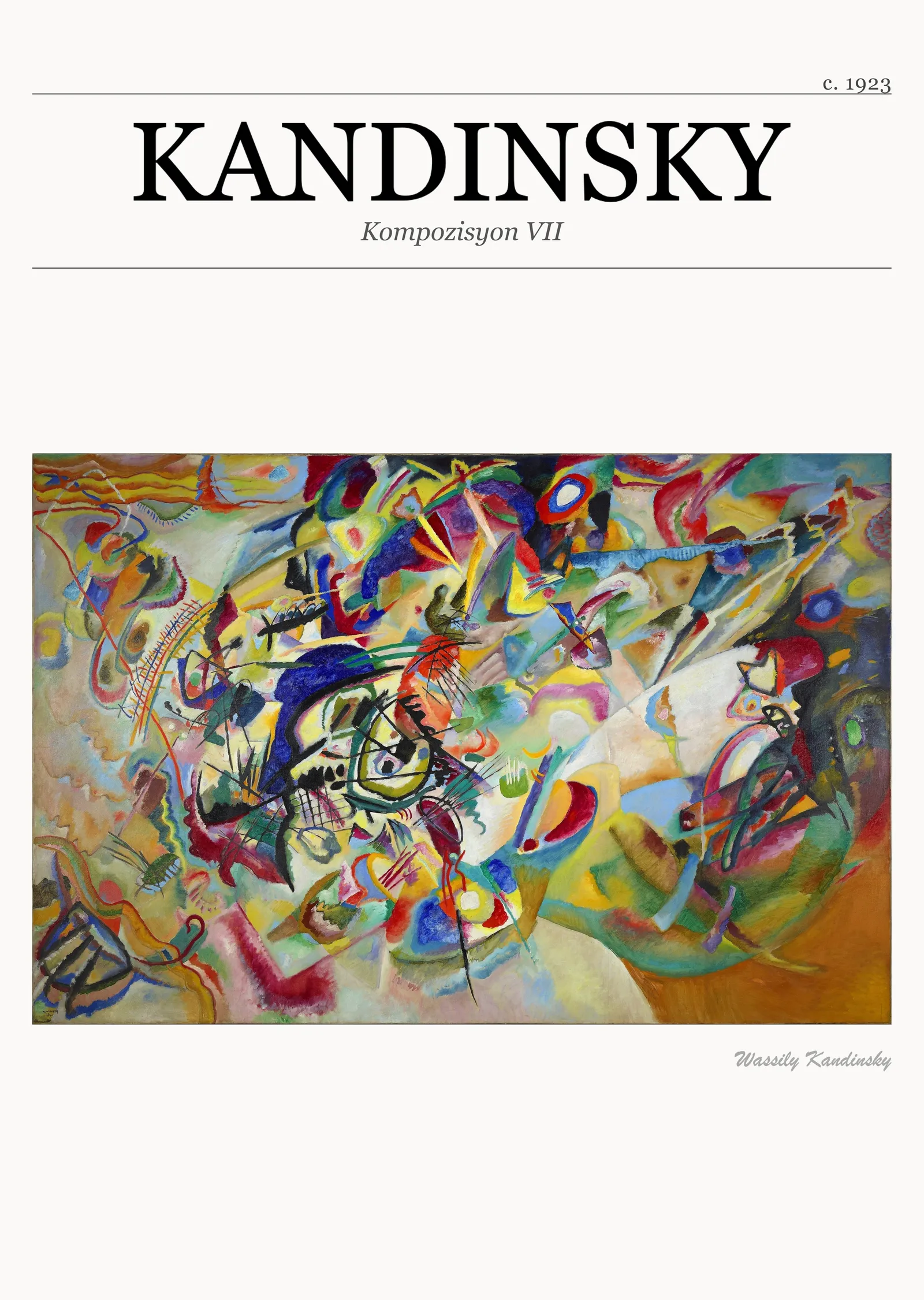Wassily Kandinsky - Kompozisyon VII metal tablo