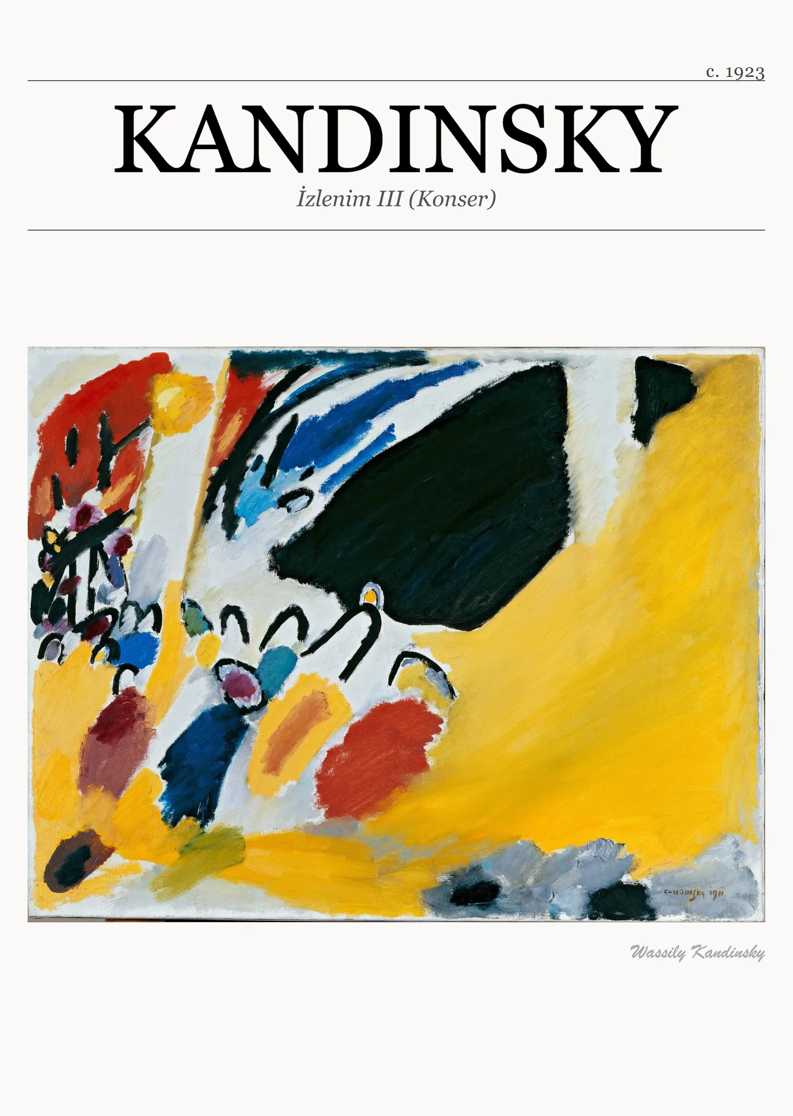Wassily Kandinsky - İzlenim III (Konser) metal tablo
