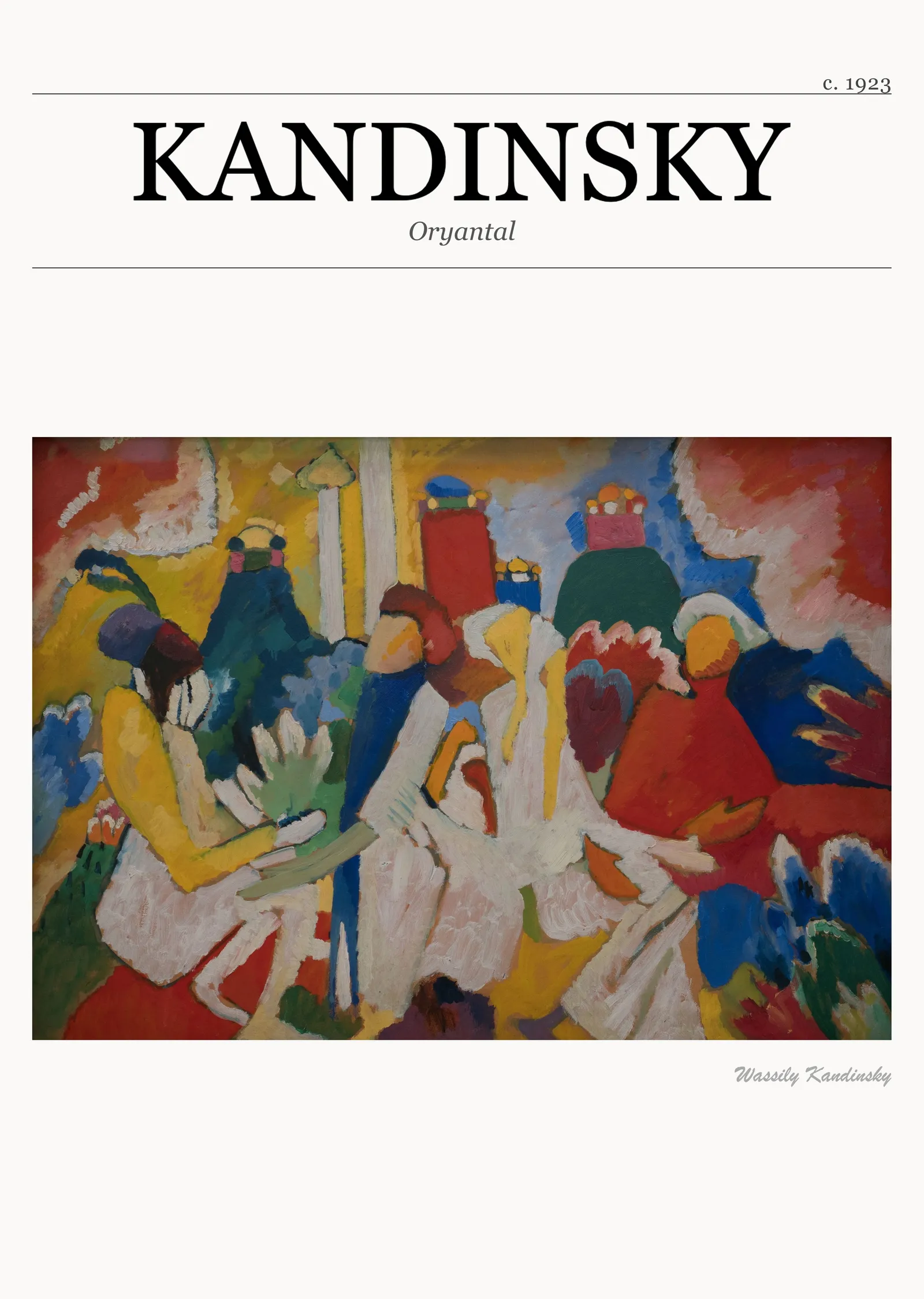 Wassily Kandinsky - Oryantal metal tablo