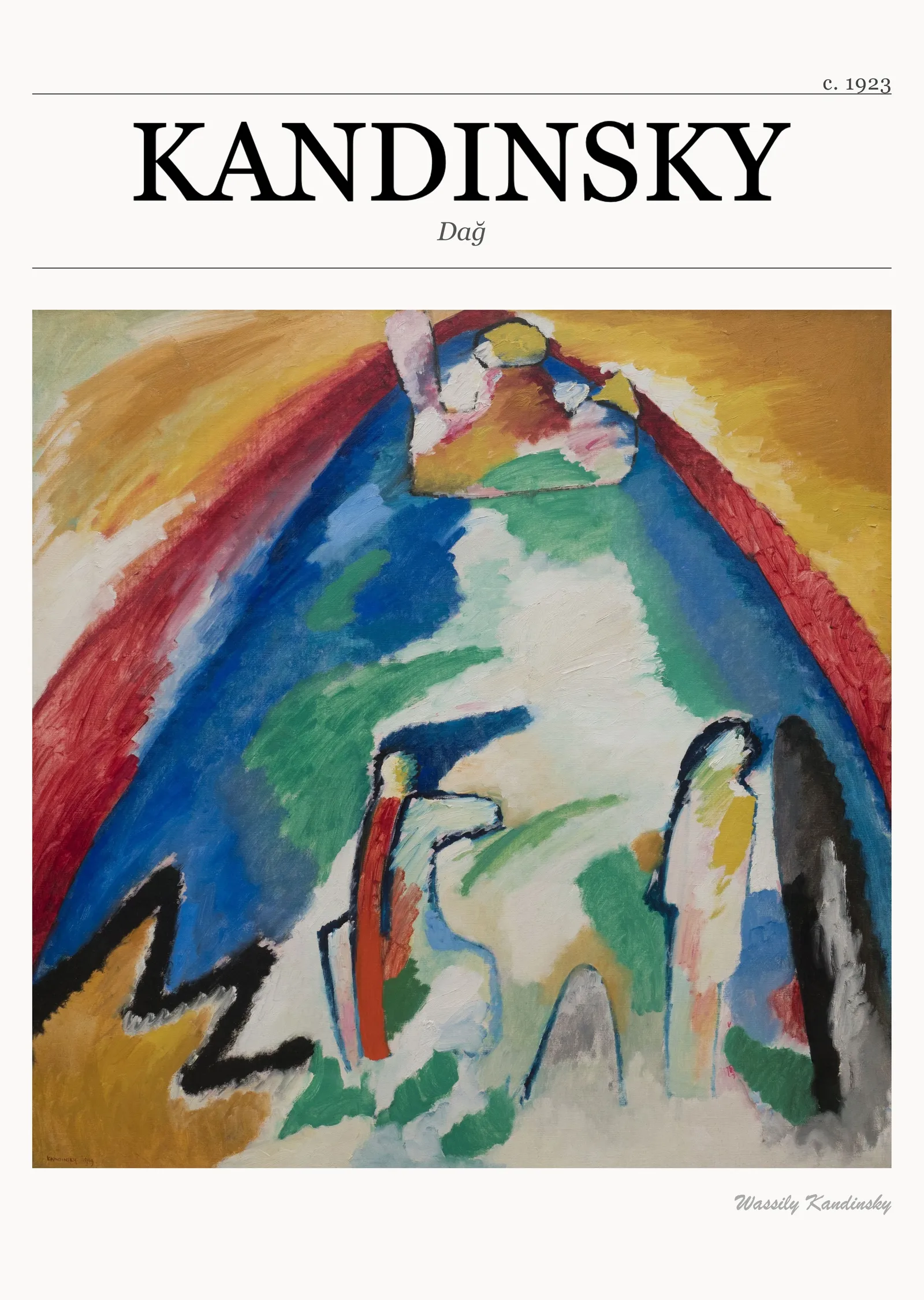 Wassily Kandinsky - Dağ metal tablo
