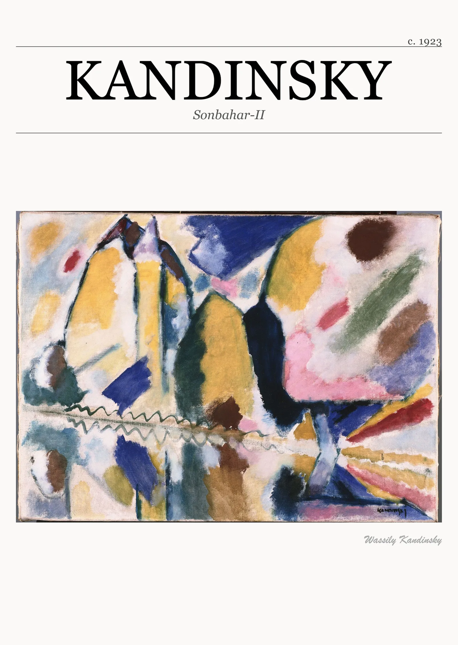 Wassily Kandinsky - Sonbahar-II metal tablo