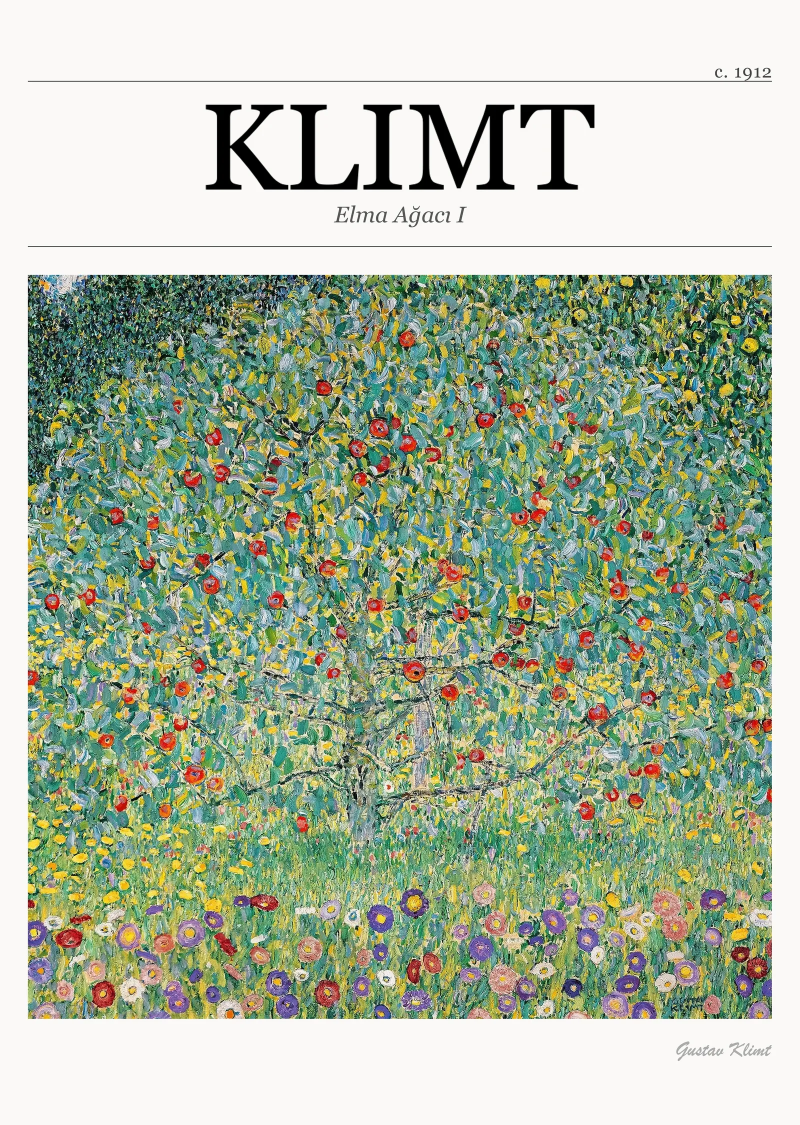 Elma Ağacı I - Klimt metal tablo