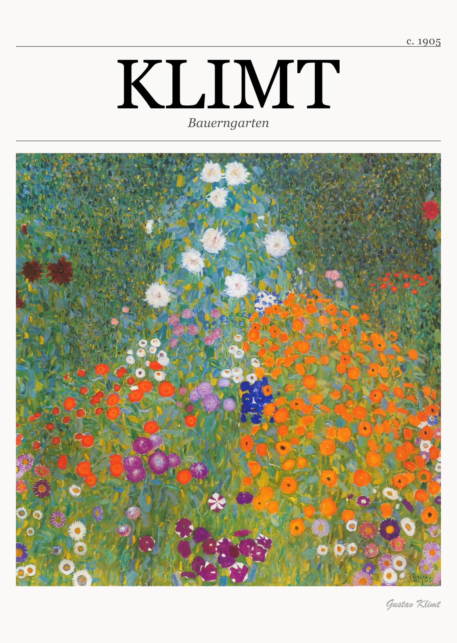 Bauerngarten - Klimt metal tablo