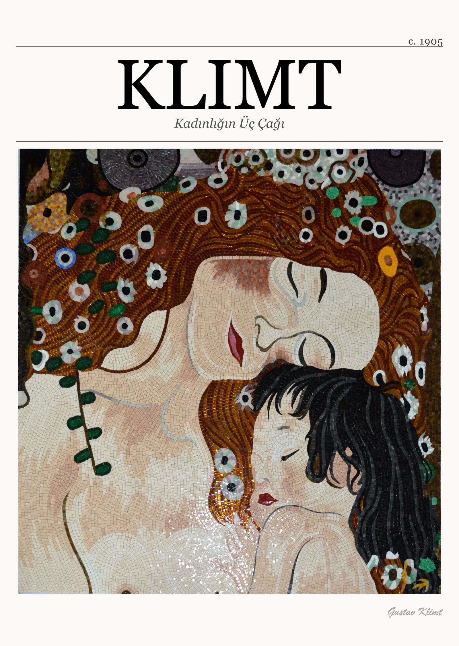 Kadınlığın Üç Çağı - Klimt metal tablo