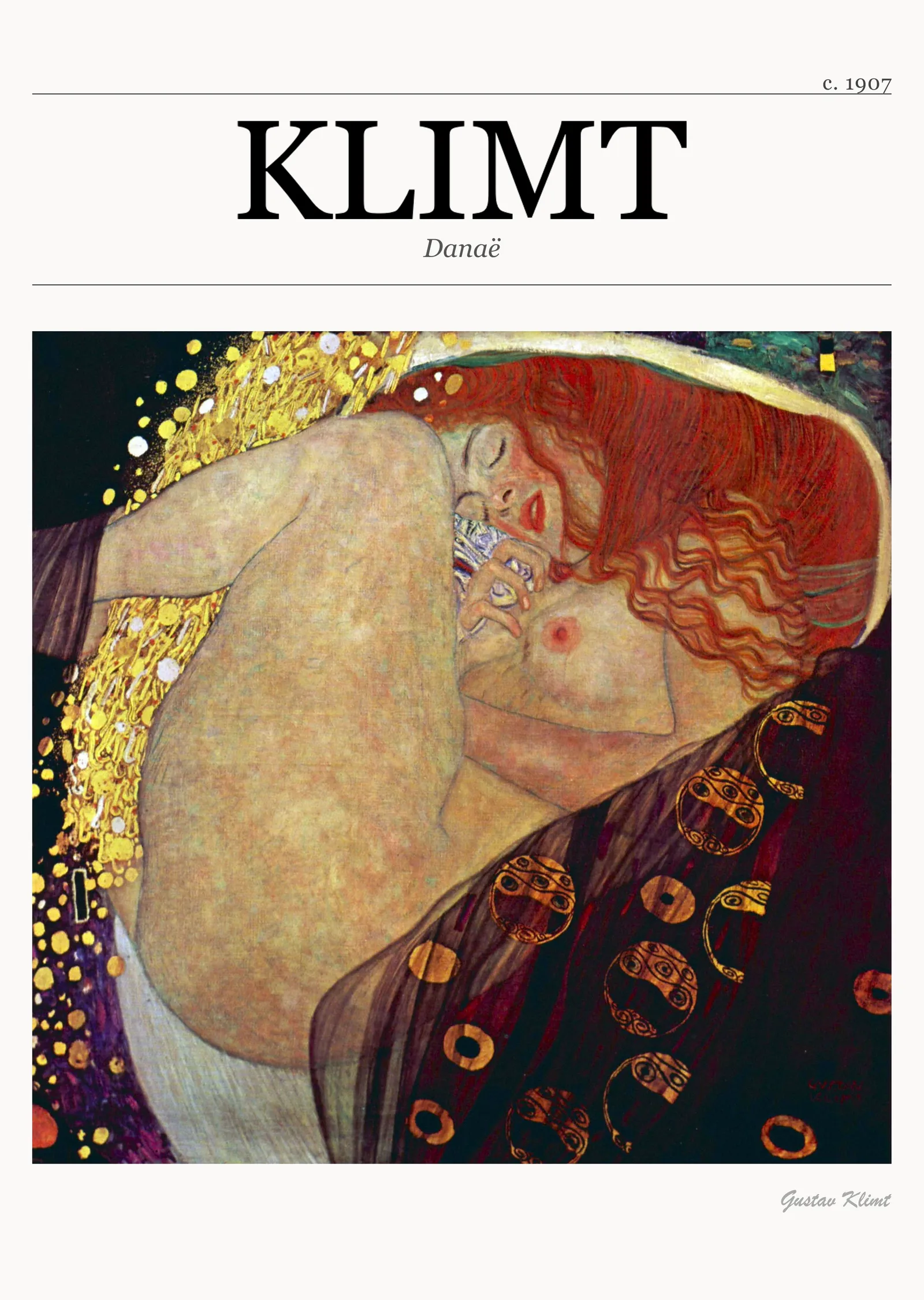 Danaë - Klimt metal tablo