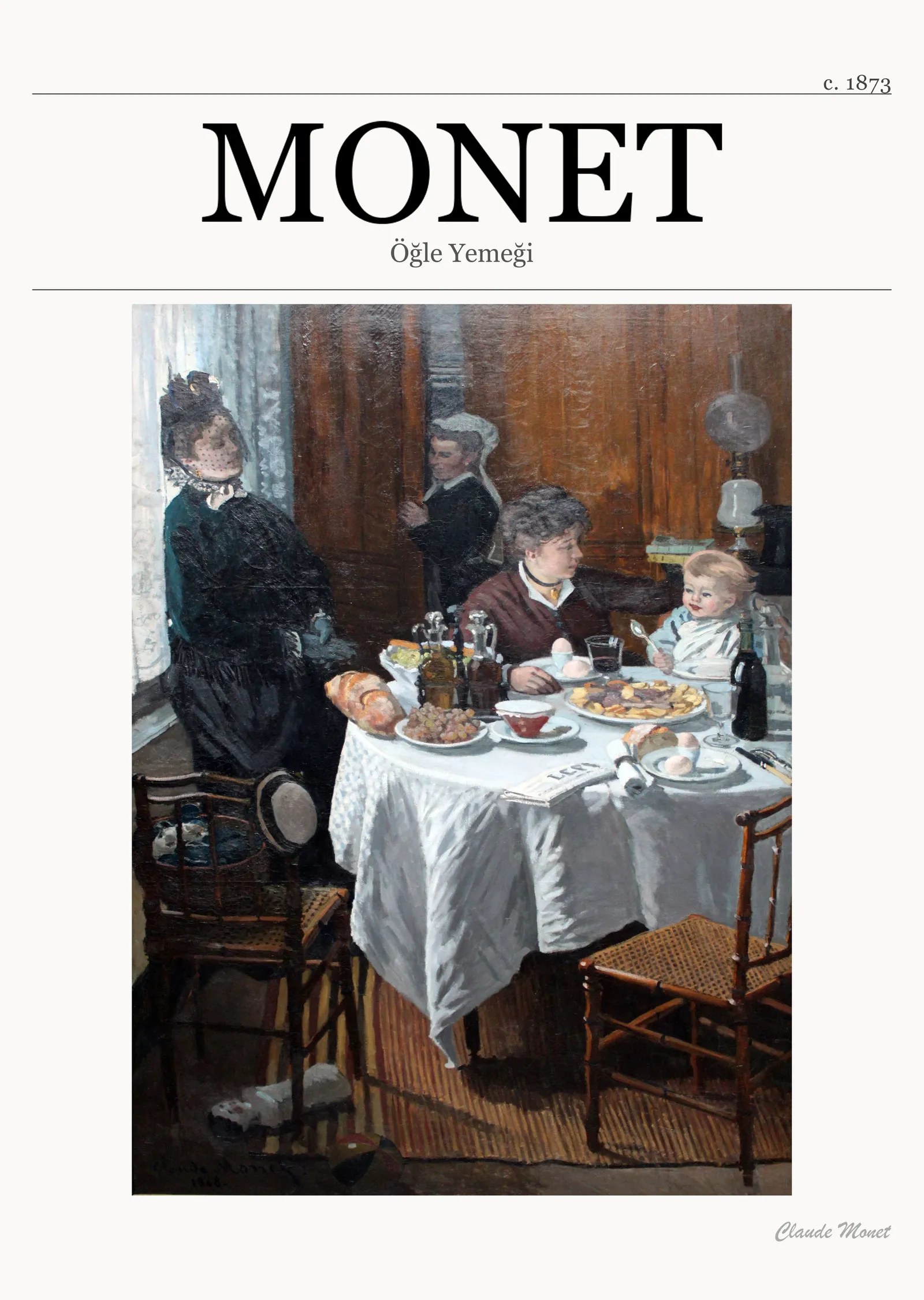 Öğle Yemeği - Monet metal tablo