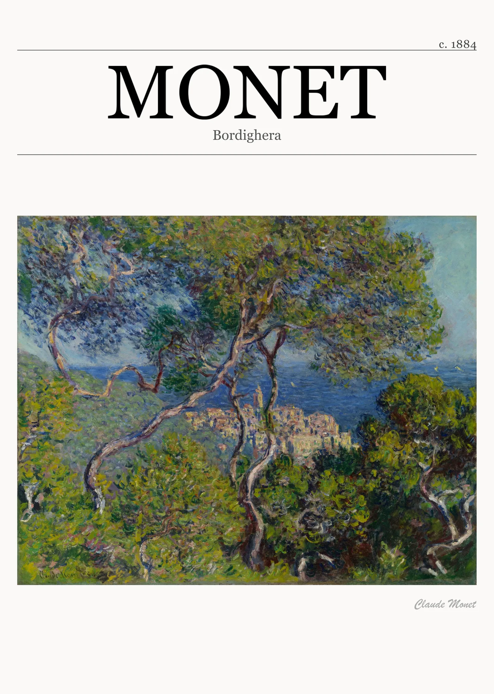 Bordighera - Monet metal tablo