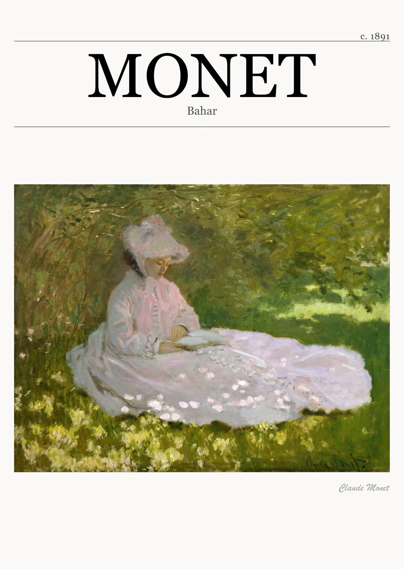 Bahar - Monet metal tablo