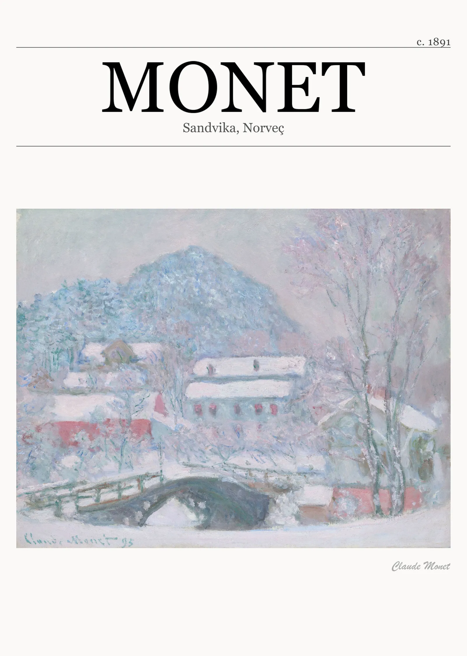 Sandvika, Norveç - Monet metal tablo