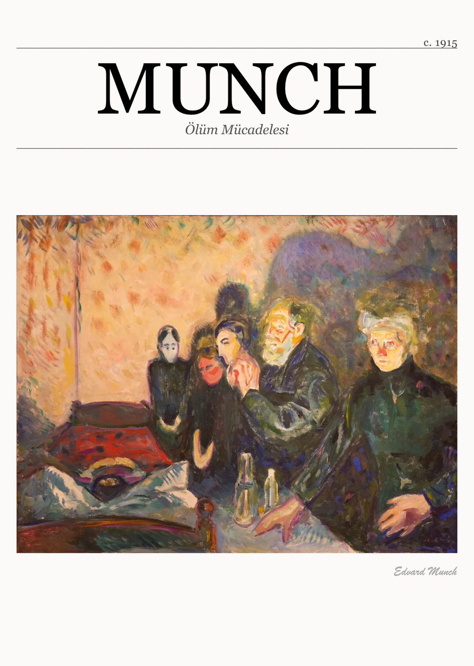 Ölüm Mücadelesi - Munch metal tablo