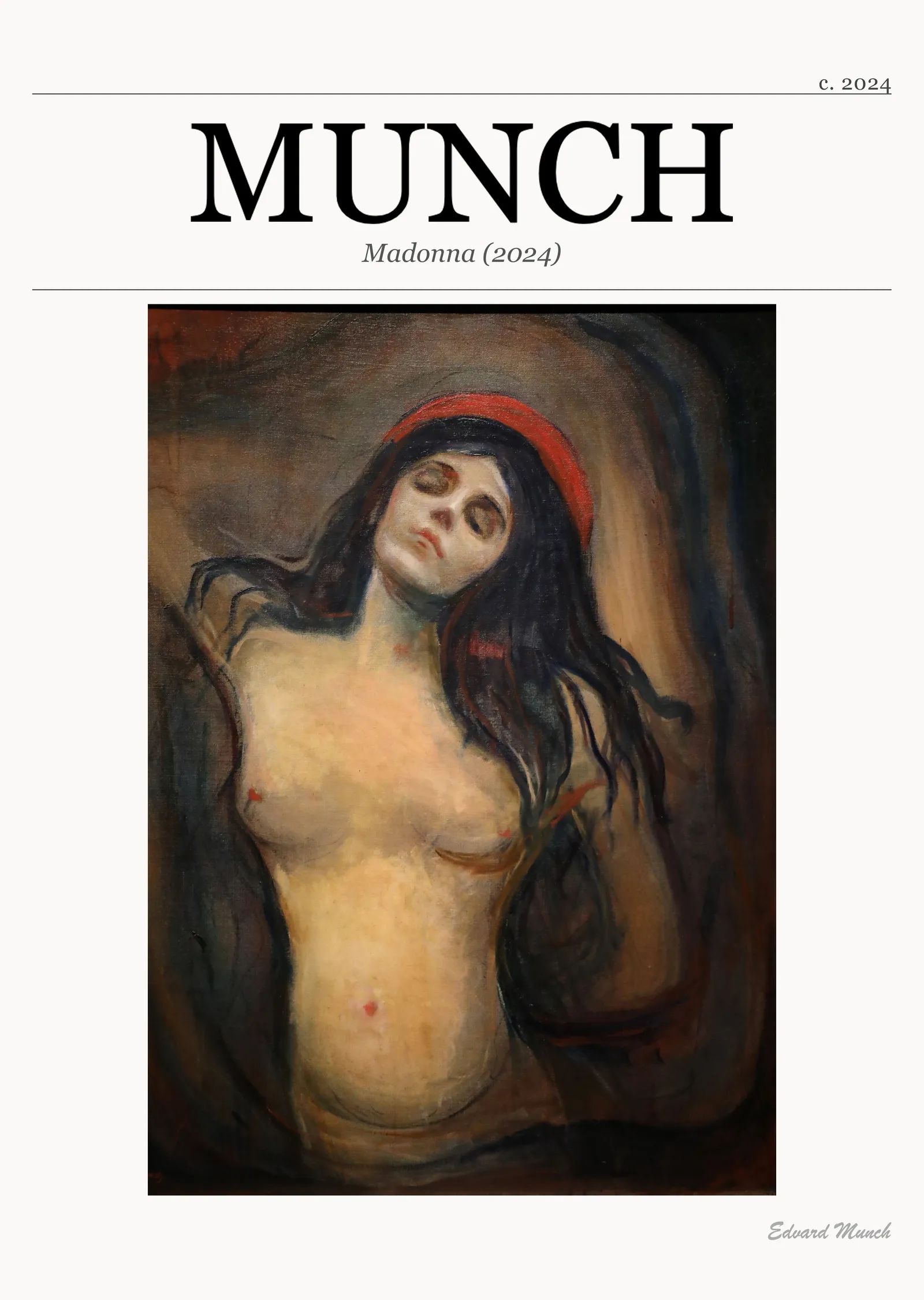 Madonna (2024) - Munch metal tablo