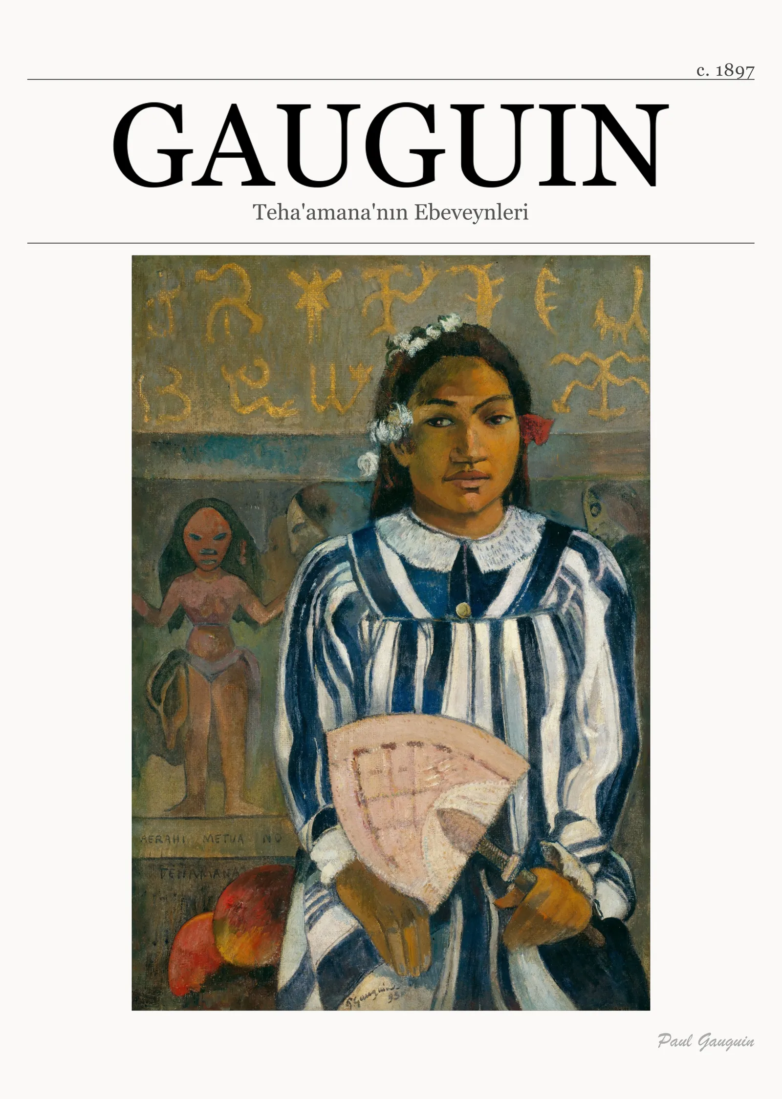 Teha'amana'nın Ebeveynleri - Gauguin metal tablo