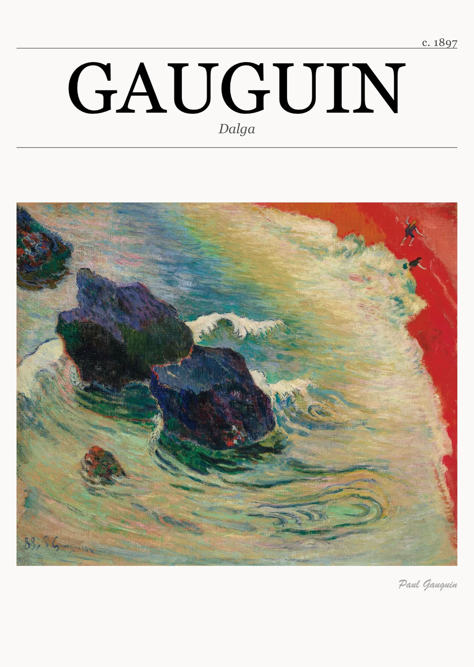 Dalga - Gauguin metal tablo