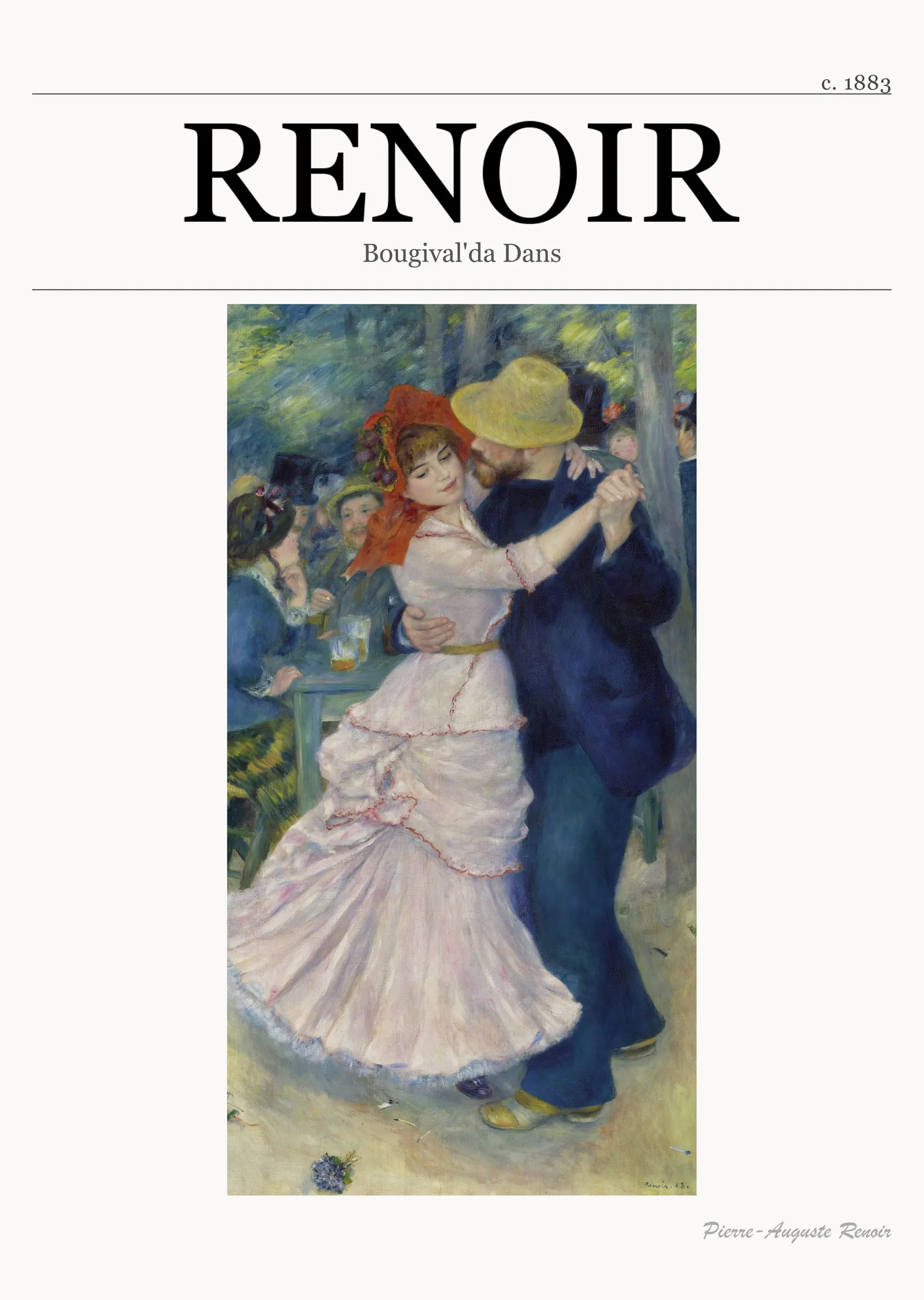 Bougival'da Dans - Renoir metal tablo