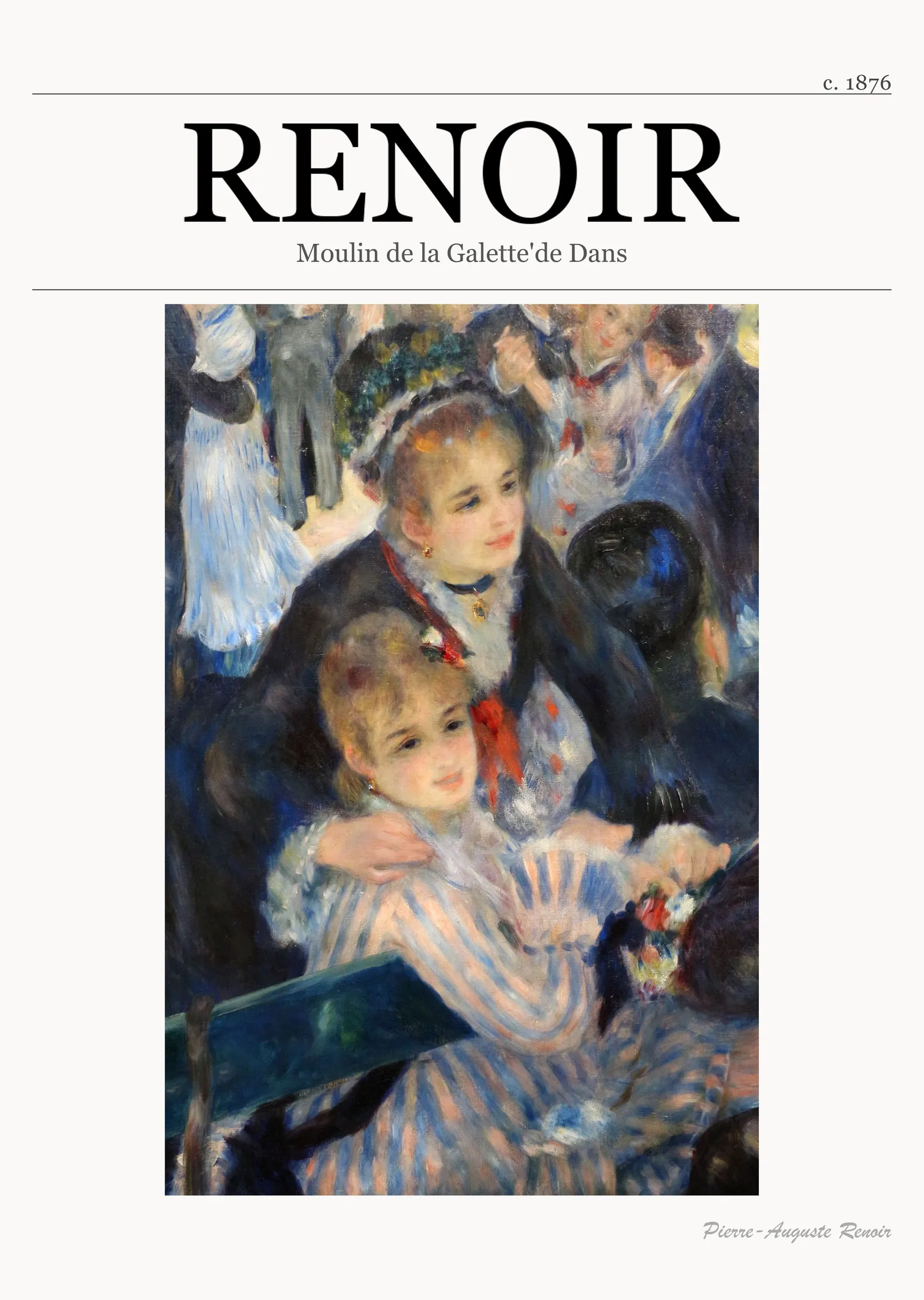 Moulin de la Galette'de Dans - Renoir metal tablo