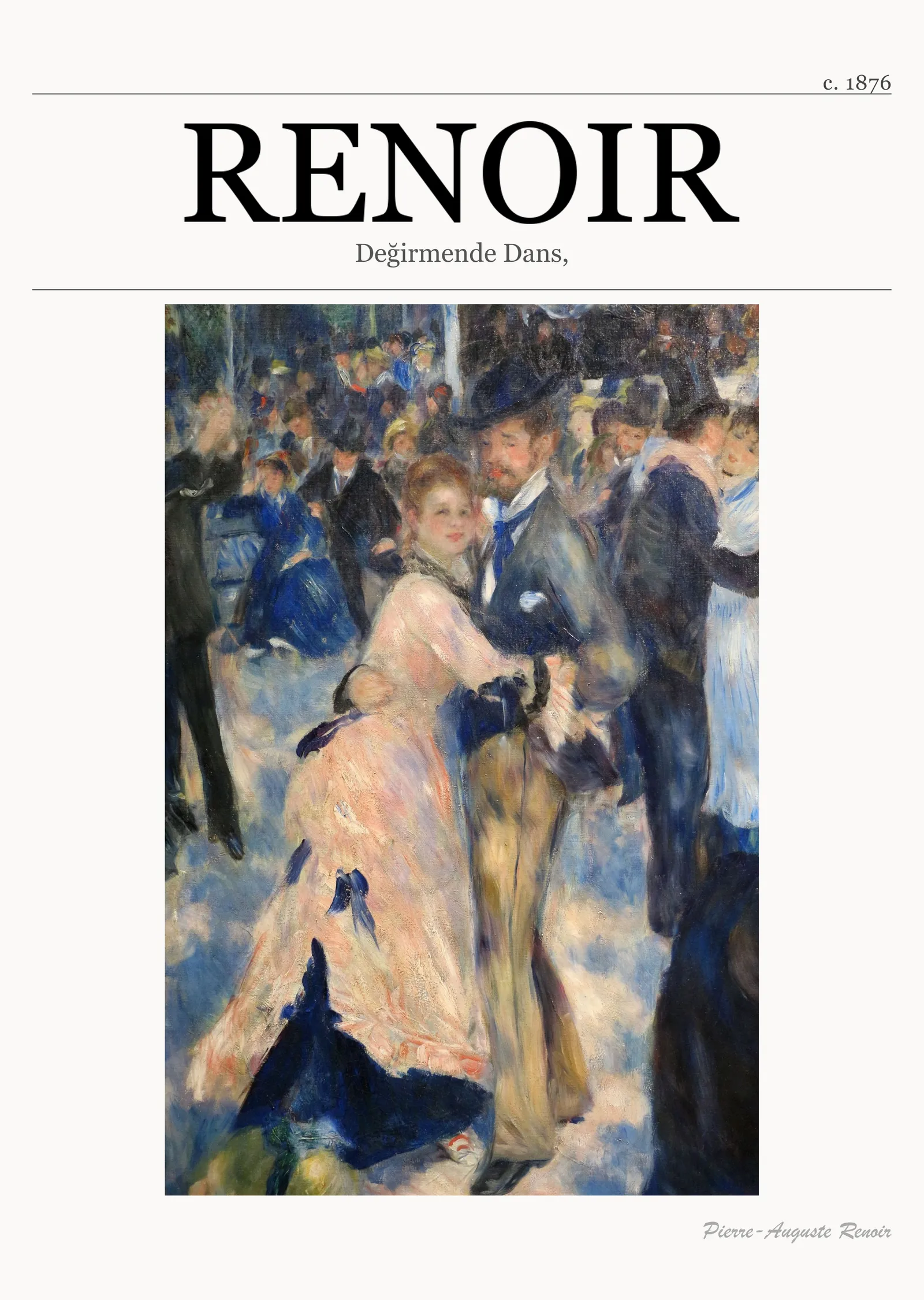 Değirmende Dans - Renoir metal tablo
