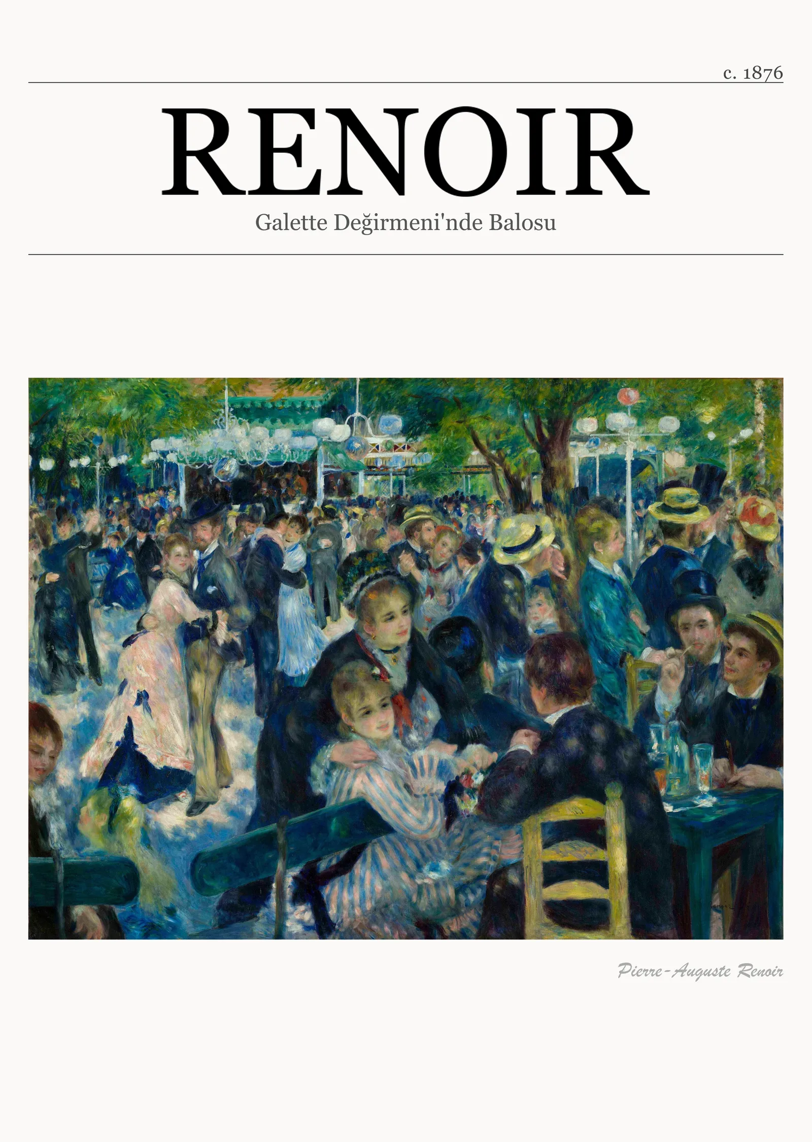 Galette Değirmeni'nde Balo - Renoir metal tablo