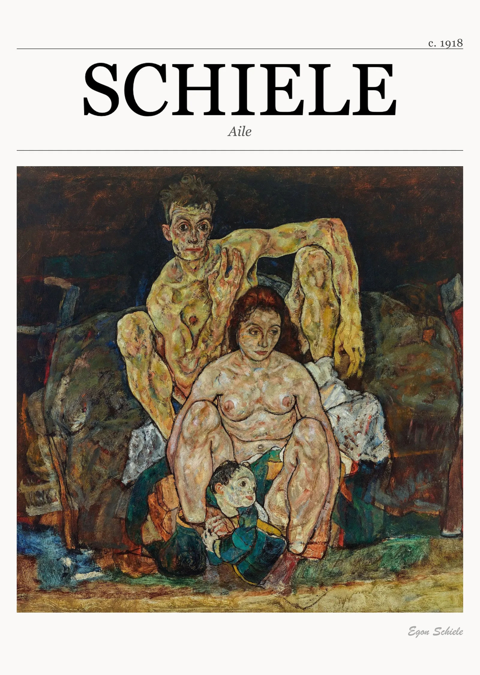 Aile - Schiele metal tablo