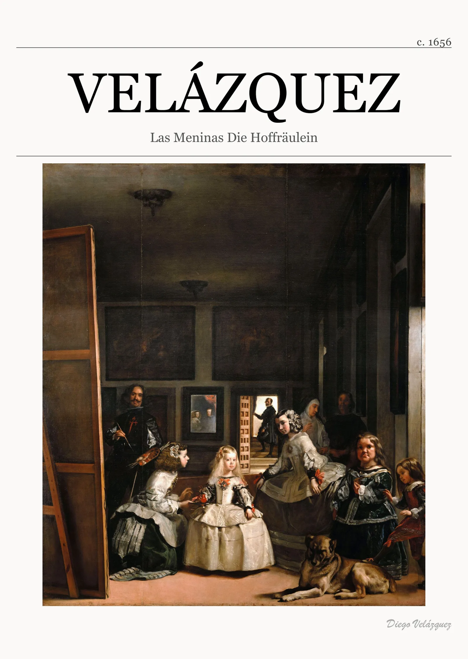 Las Meninas - Velázquez metal tablo