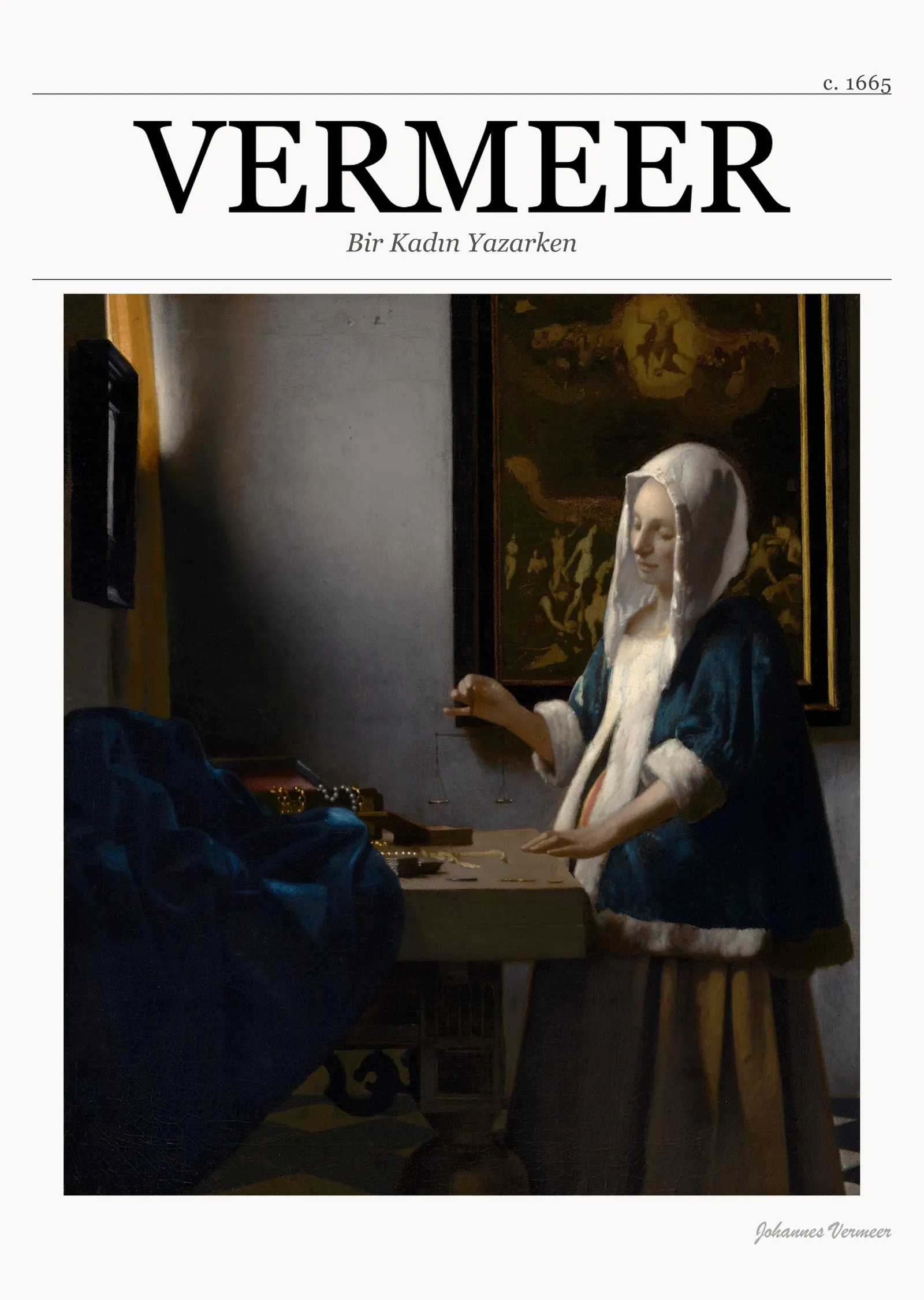 Terazi Tutan Kadın - Vermeer metal tablo