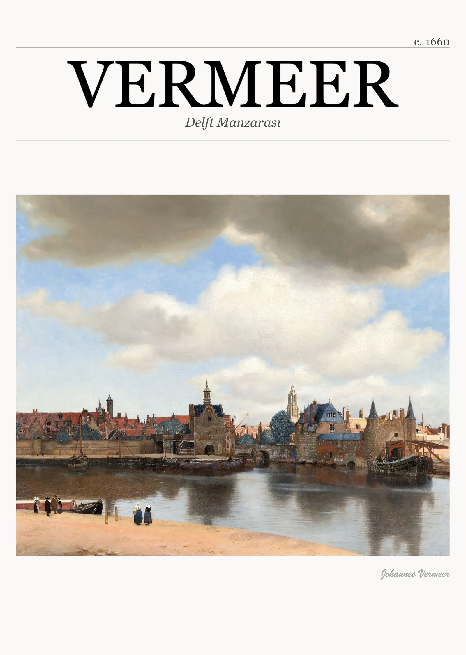 Delft Manzarası - Vermeer metal tablo