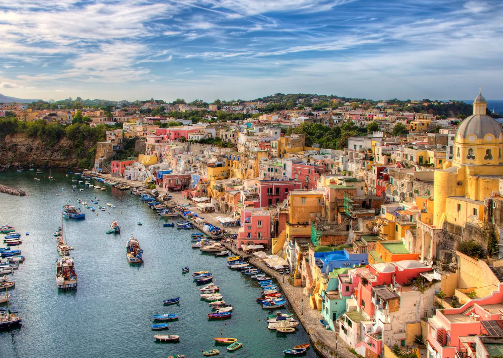 Positano'nun Renkli Güzelliği metal tablo