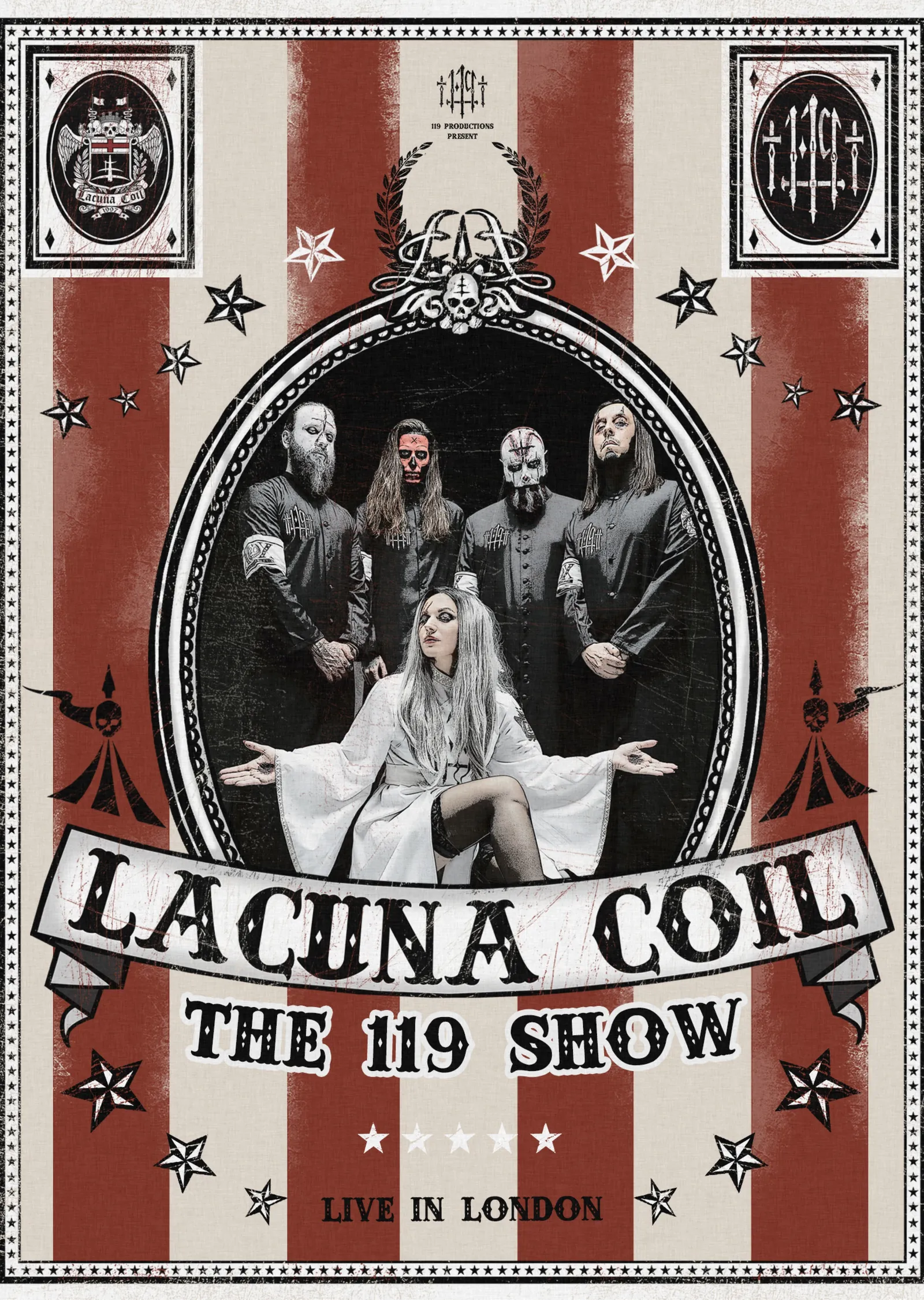 Lacuna Coil: 119 Gösterisi - Londra'da Canlı metal tablo