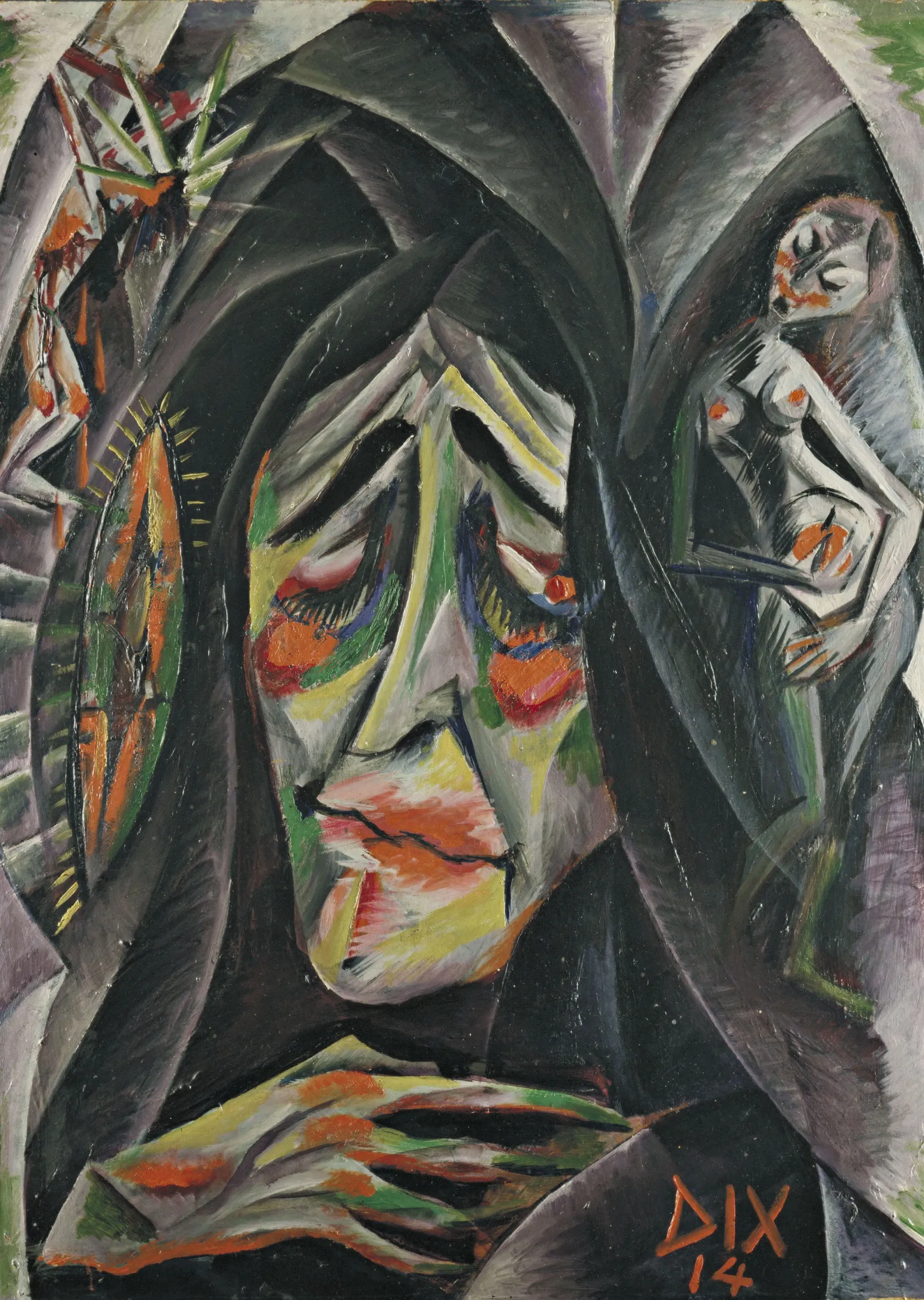Otto Dix: Hüzünlü Kadın metal tablo