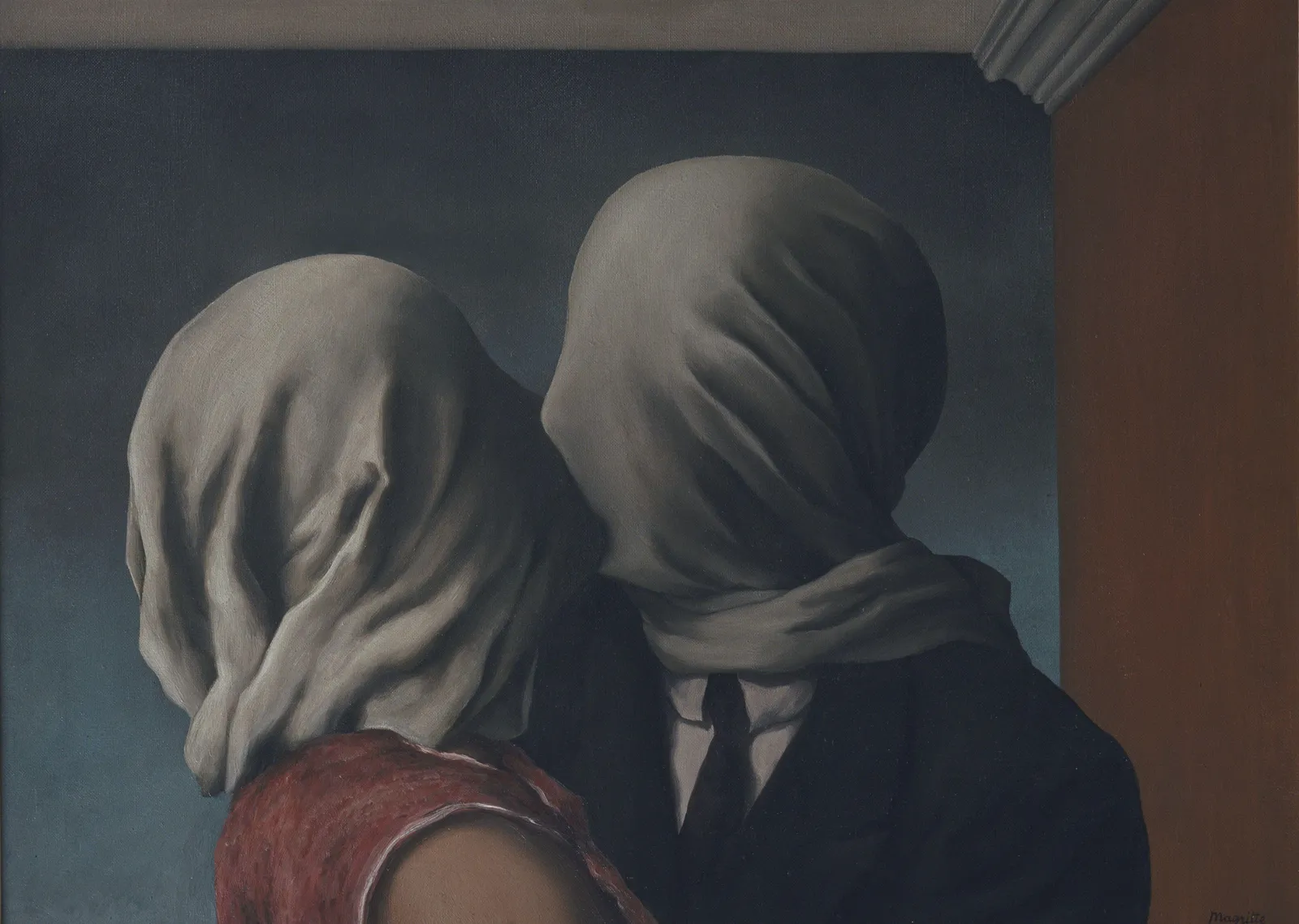 René Magritte: Aşıklar metal tablo