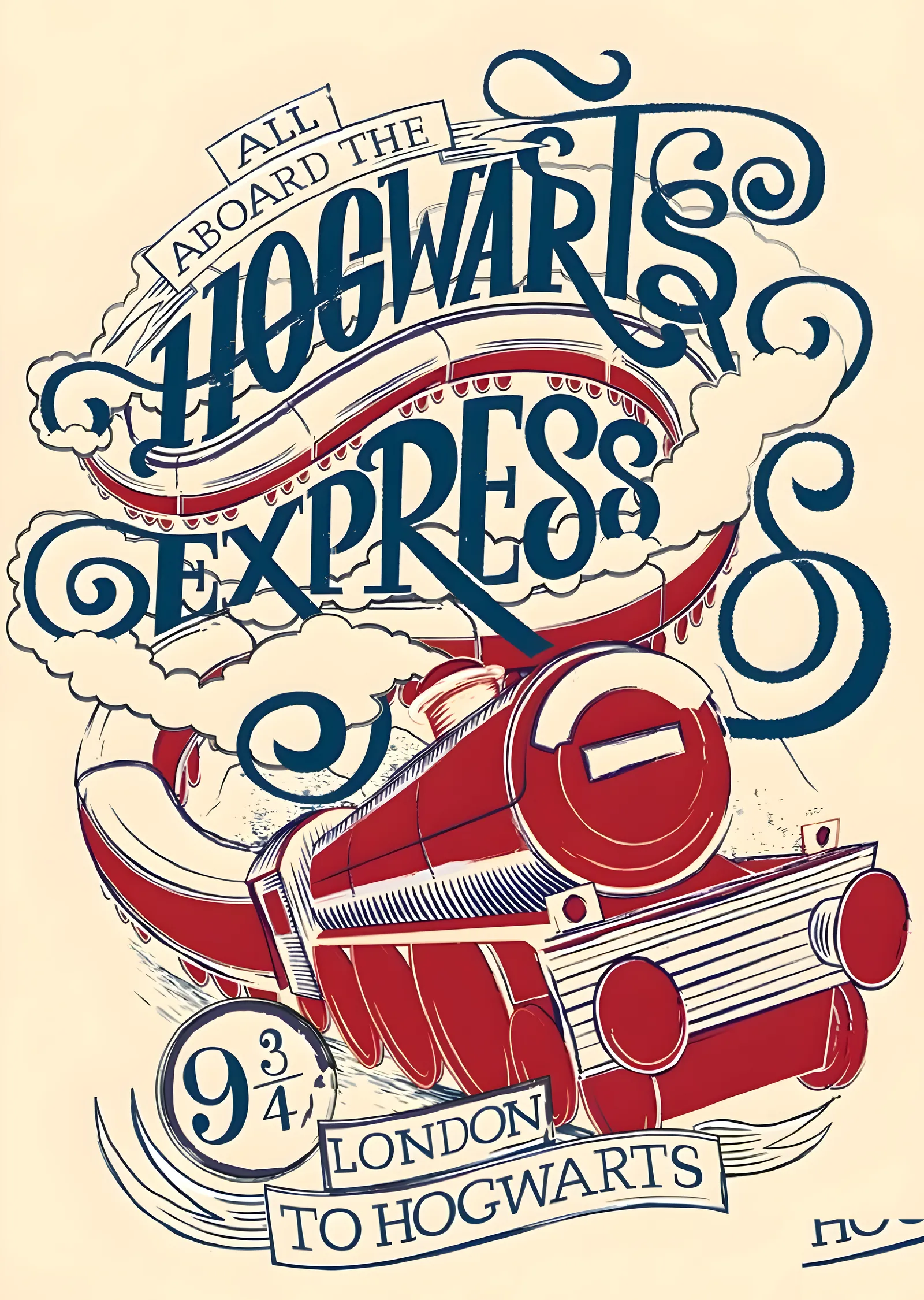 Hogwarts Ekspresi: 9 3/4 London'dan metal tablo