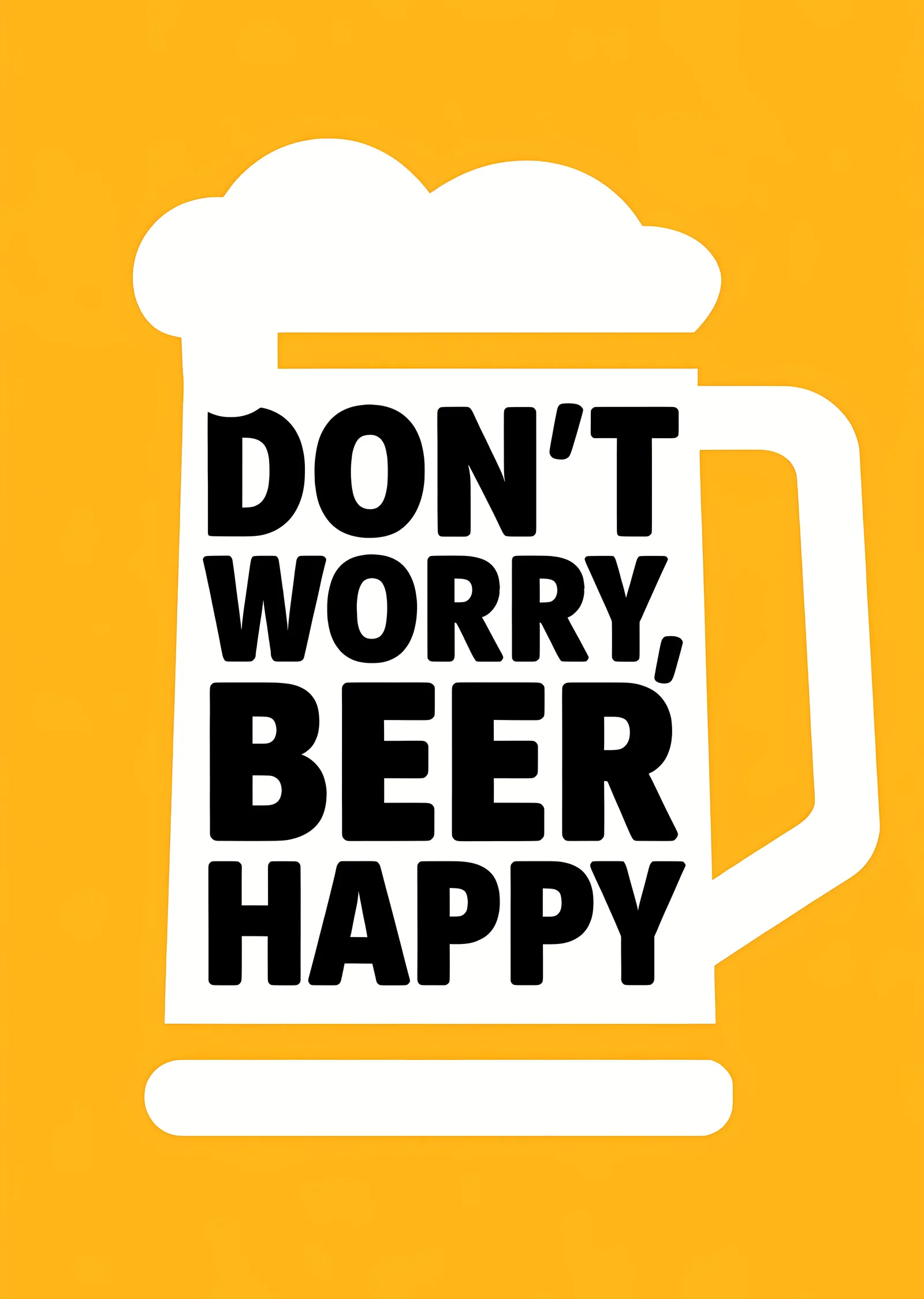 Don't Worry, Beer Happy metal tablo