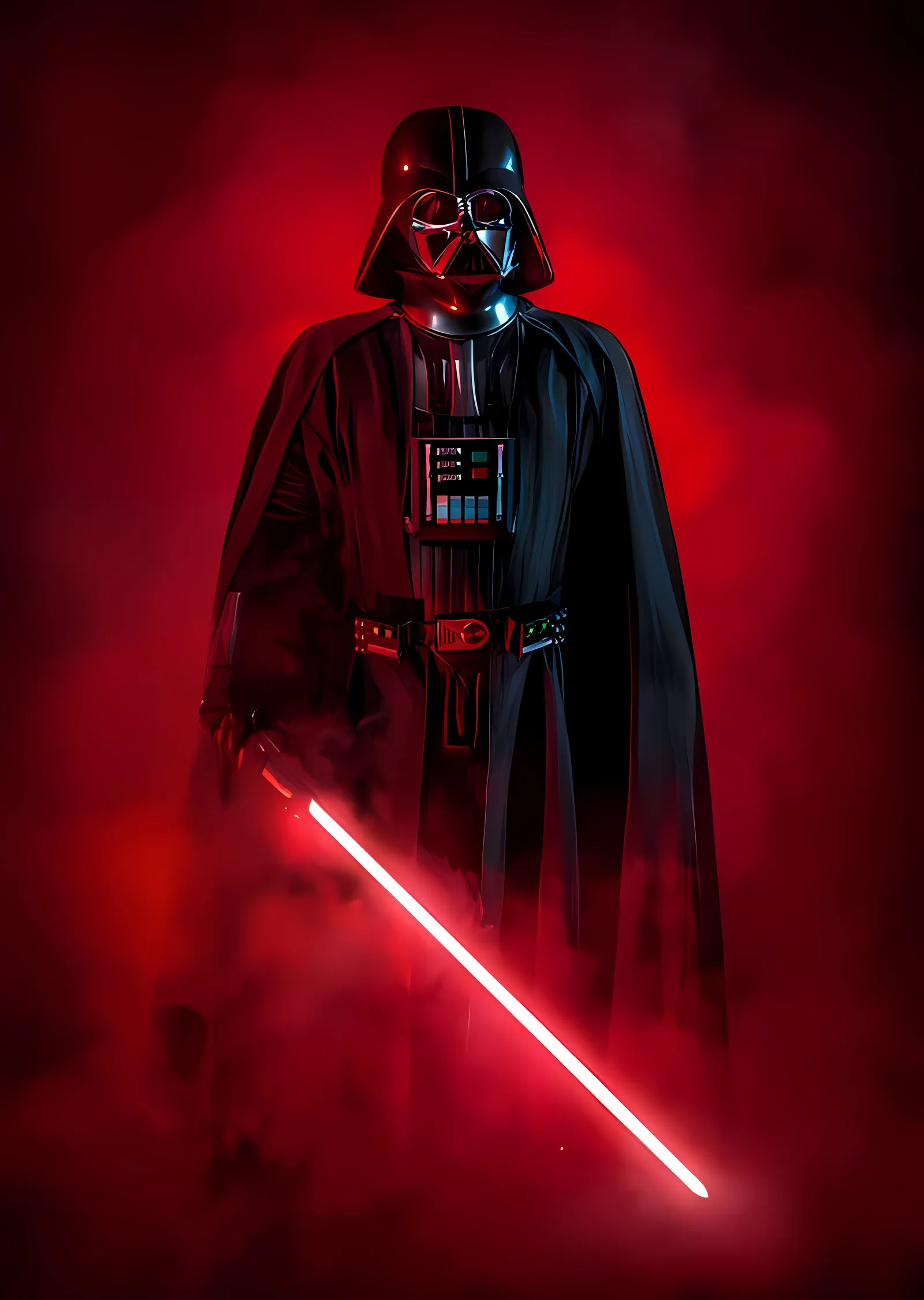 Darth Vader: Kırmızı Işın Kılıcı metal tablo