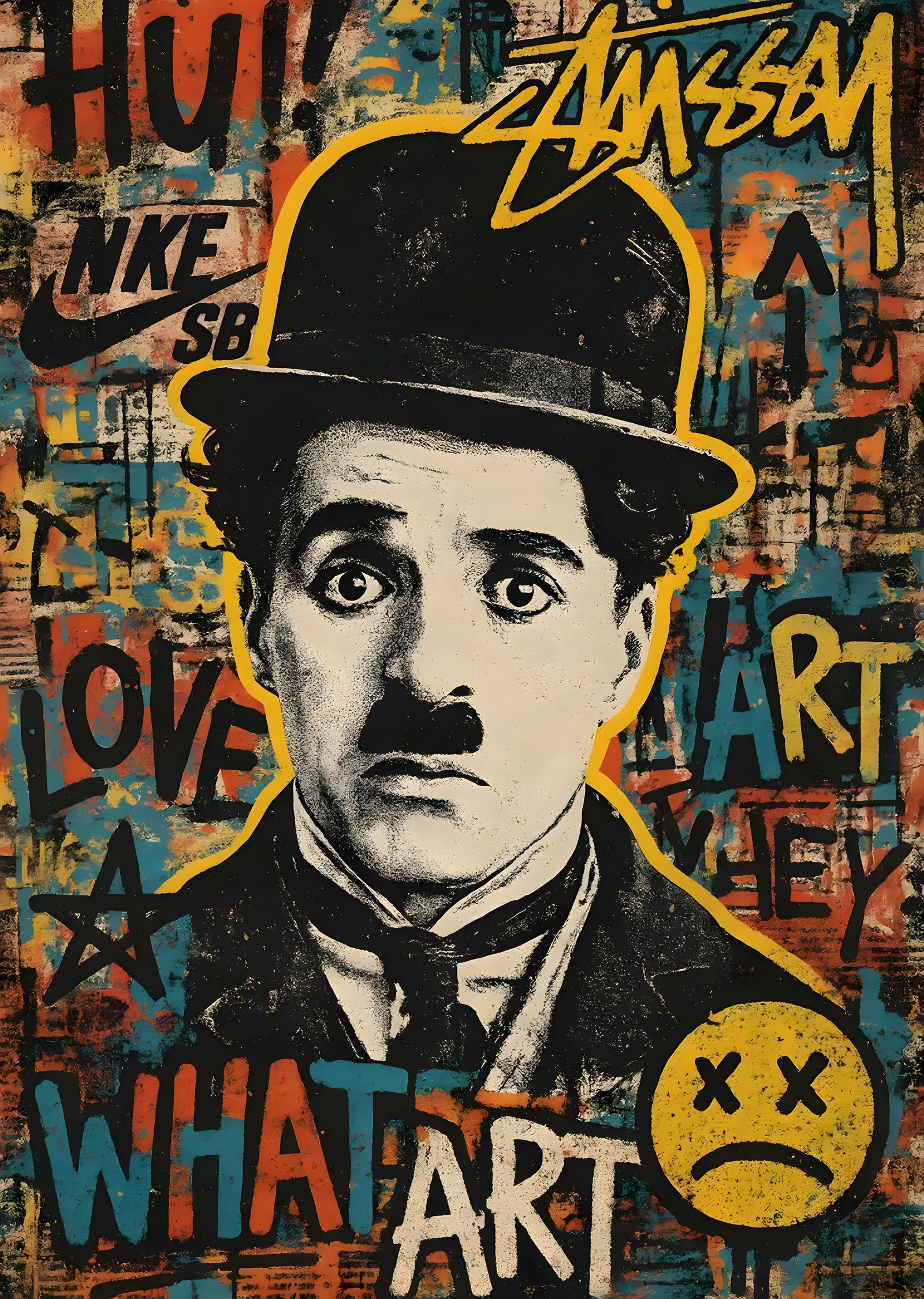 Charlie Chaplin: Sokakların Şairi metal tablo
