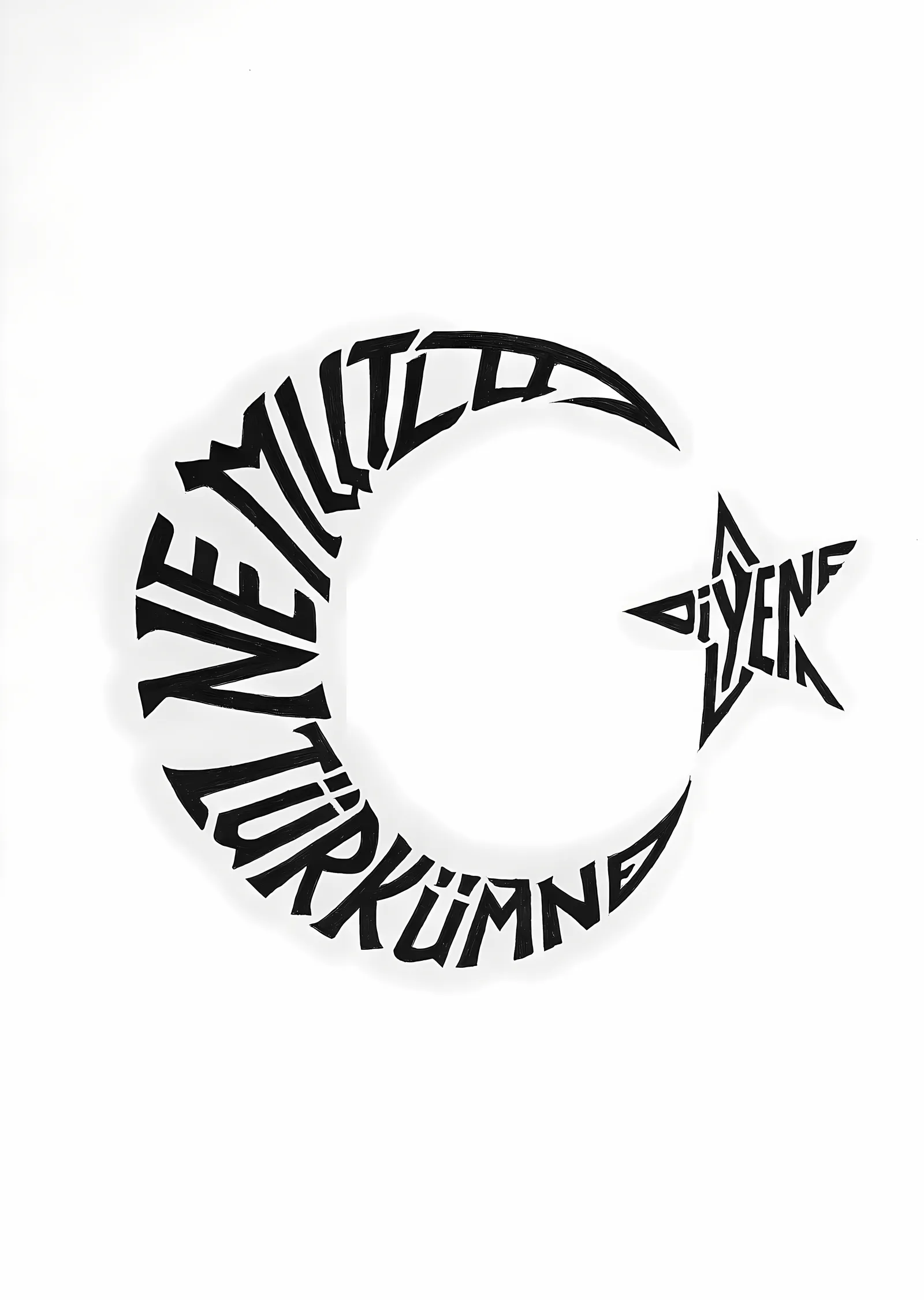 Ay Yıldız: Minimal metal tablo